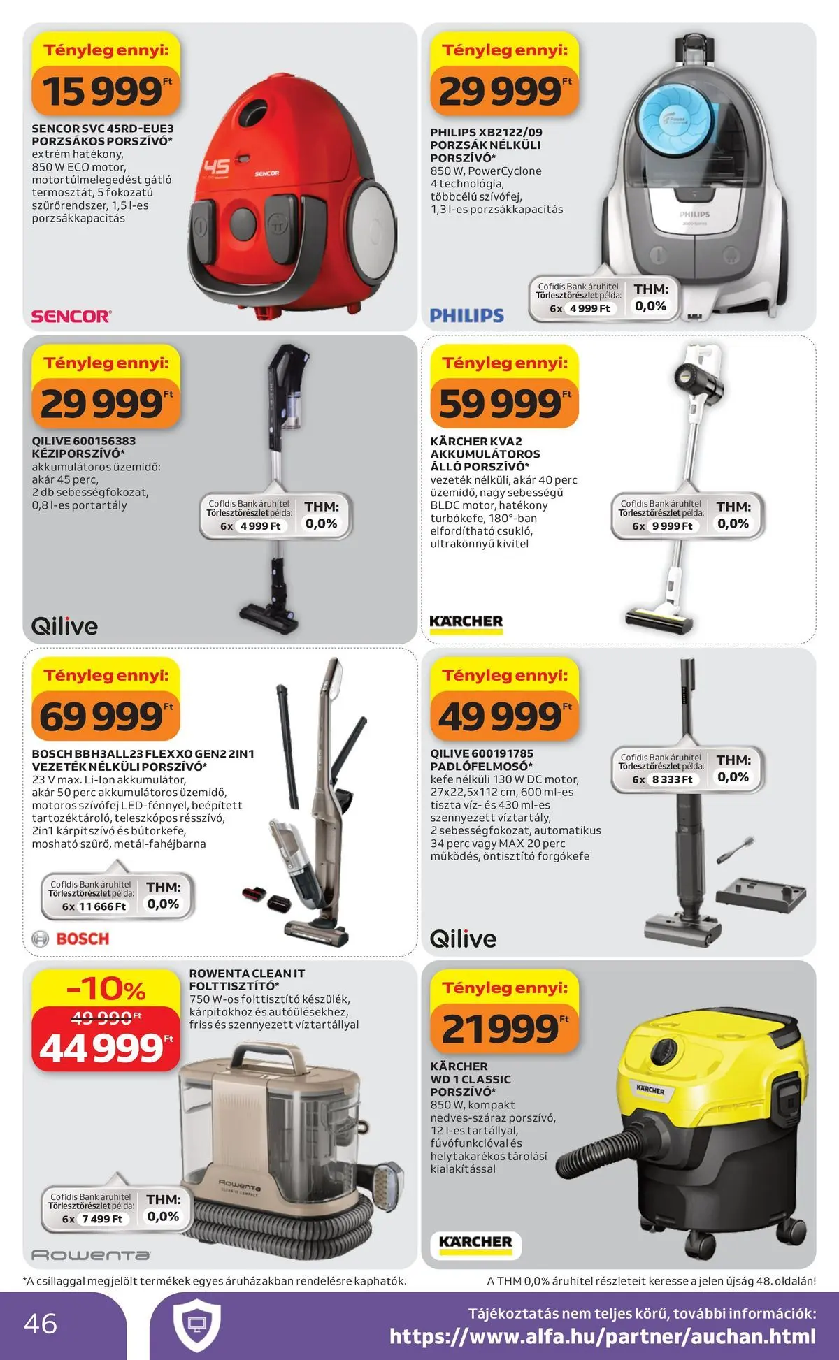 Auchan akciós újság Miskolc - 2026.07.09. -tól/töl > akció, lapozható szórólap 🛍️ | Oldal: 46 | Termékek: Kefe, Folttisztító