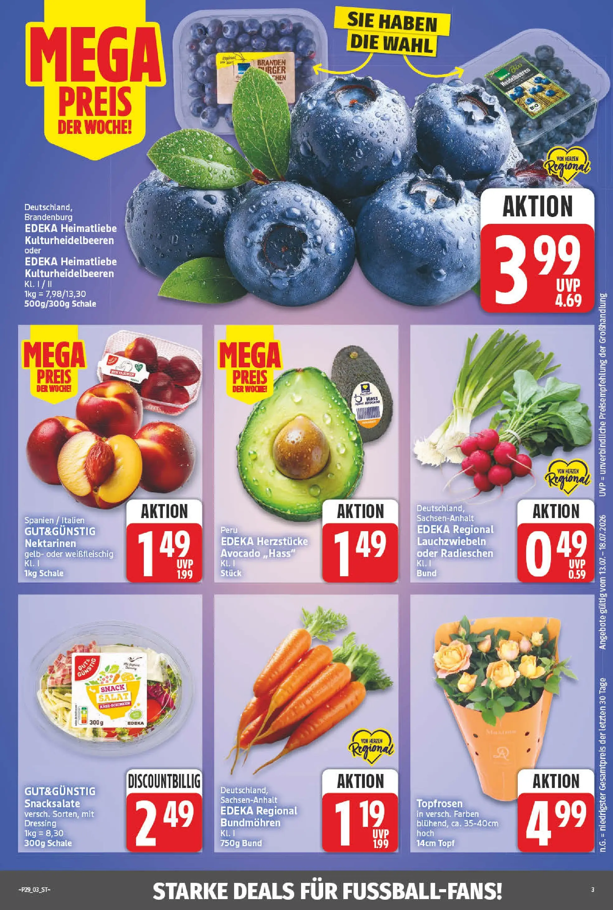 Angebote - Wochenangebote (ab 12.07.2026) zum Blättern | Seite: 3 | Produkte: Nektarinen, Dressing, Heidelbeeren, Salat