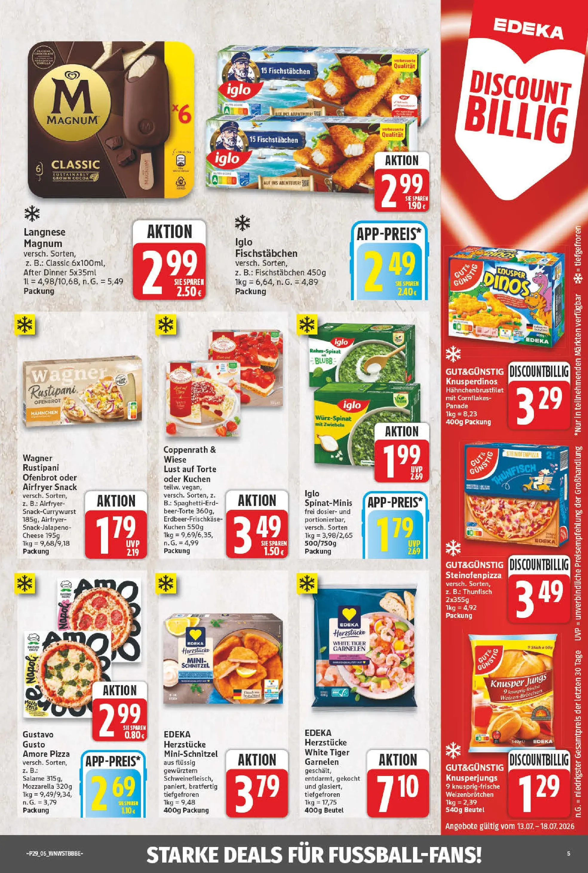 Angebote - Wochenangebote (ab 12.07.2026) zum Blättern | Seite: 7 | Produkte: Hahnchen, Iglo, Zwiebeln, Kuchen