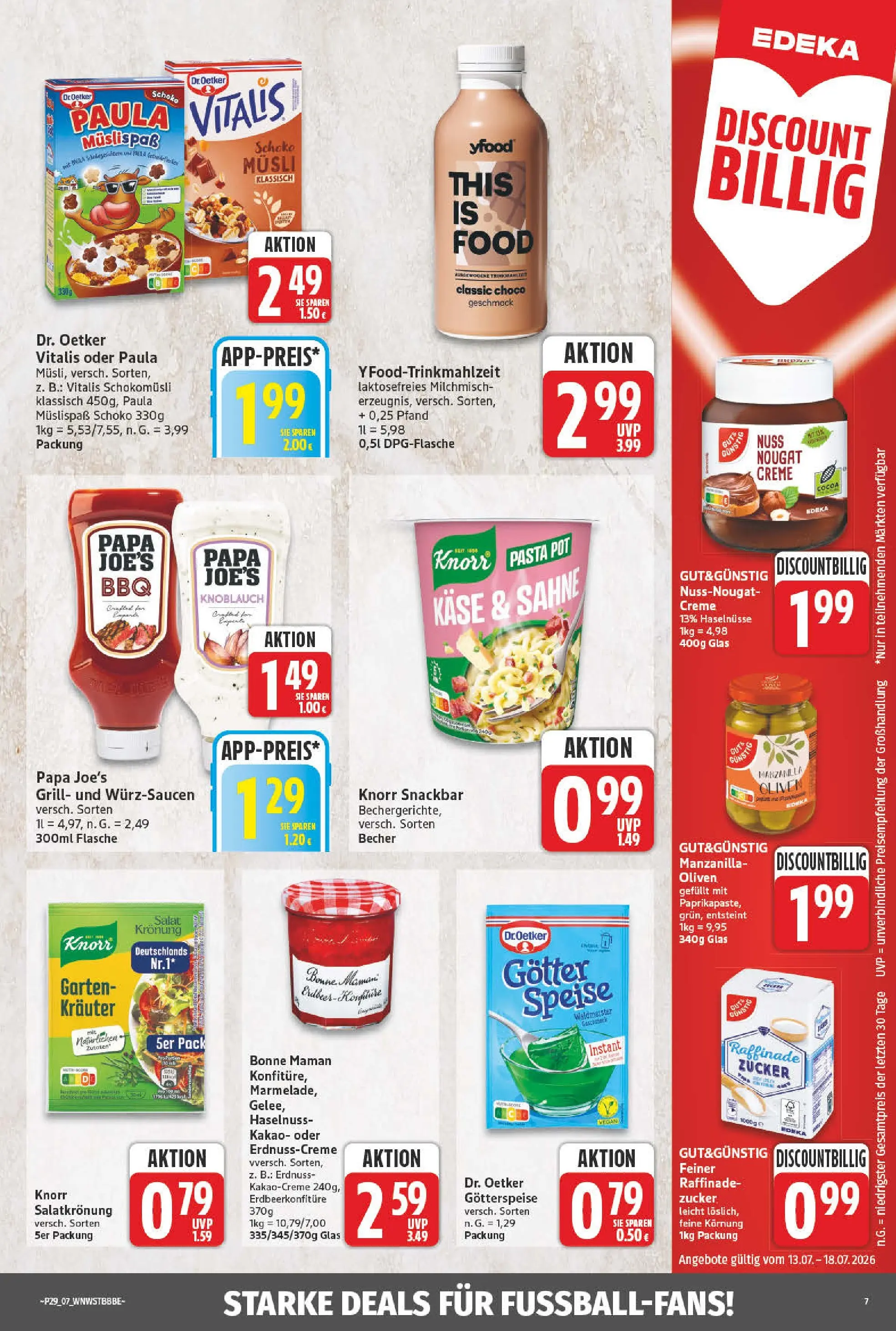 Angebote - Wochenangebote (ab 12.07.2026) zum Blättern | Seite: 9 | Produkte: Musli, Creme, Sahne, Salat