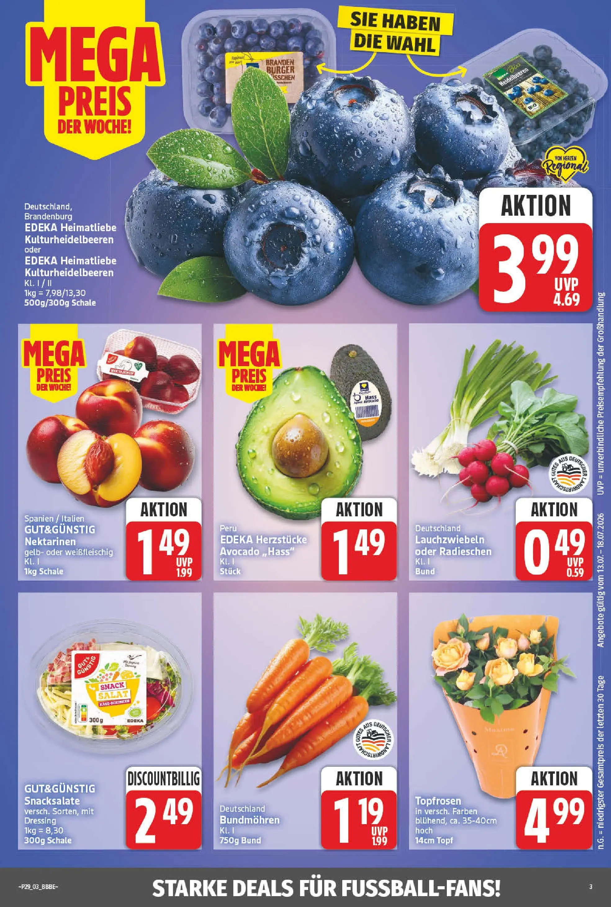 Angebote - Wochenangebote (ab 12.07.2026) zum Blättern | Seite: 3 | Produkte: Nektarinen, Dressing, Burger, Salat