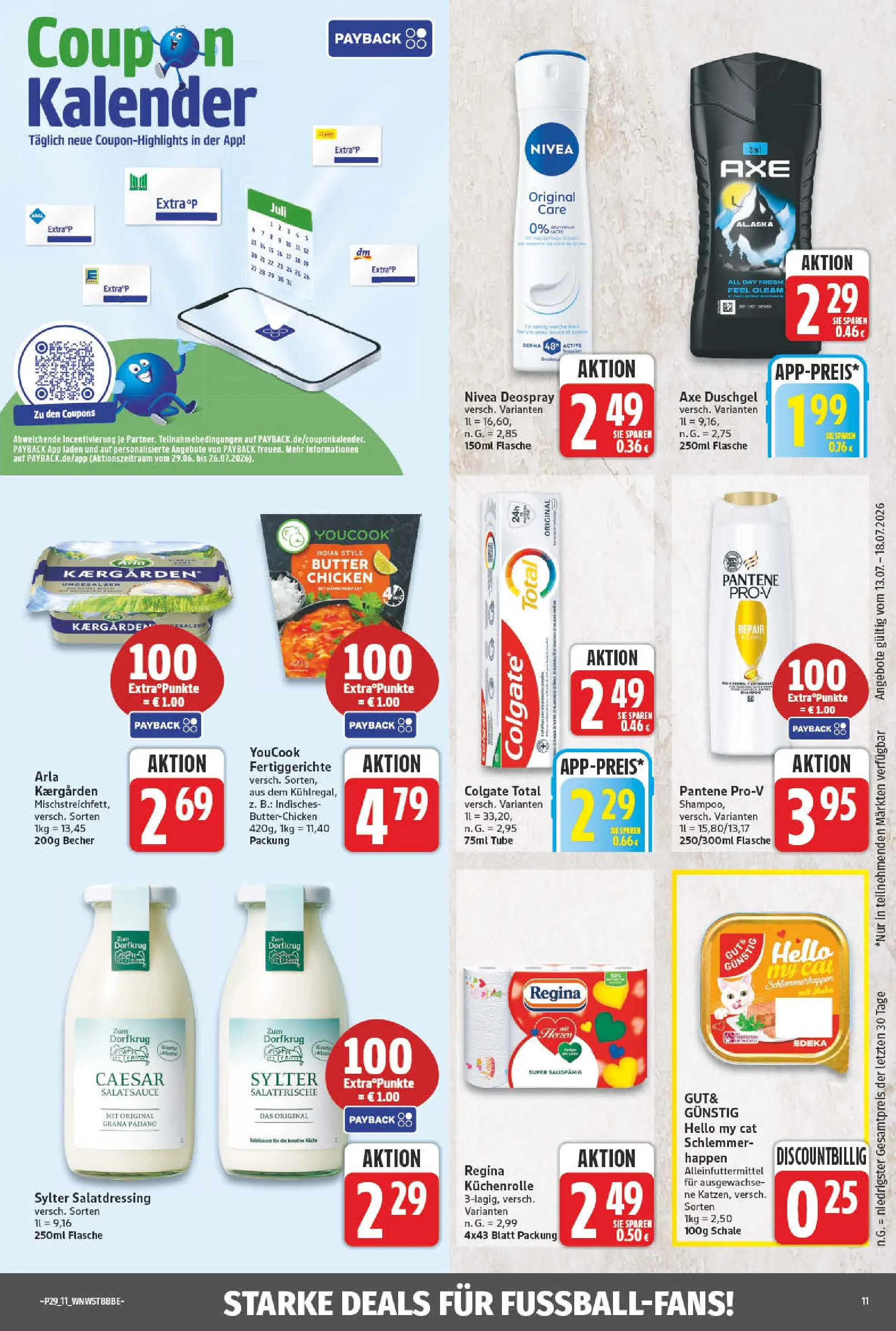 Angebote - Wochenangebote (ab 12.07.2026) zum Blättern | Seite: 13 | Produkte: Youcook, Duschgel, Fertiggerichte, Küchenrolle