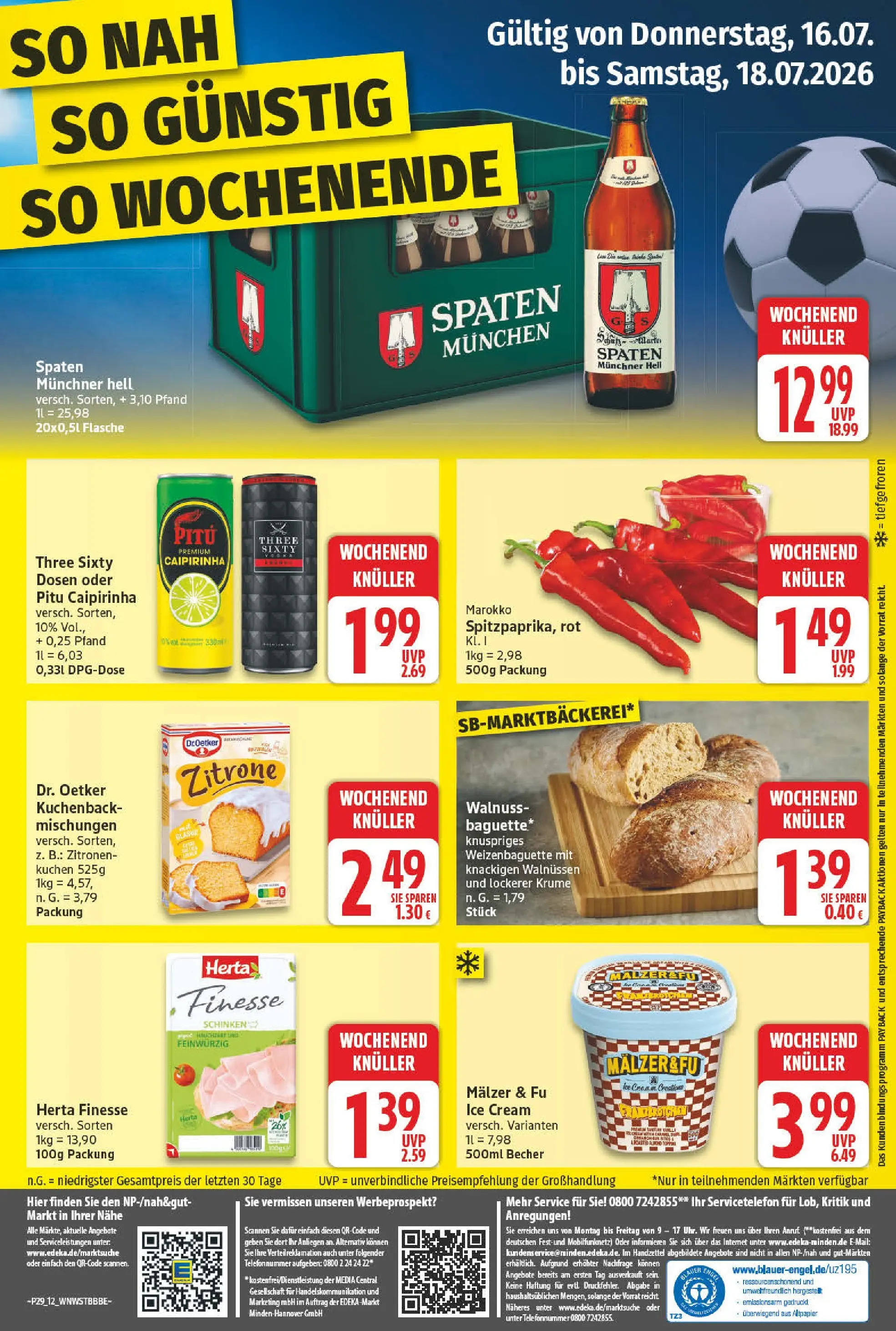 Angebote - Wochenangebote (ab 12.07.2026) zum Blättern | Seite: 14 | Produkte: Zitrone, Schinken, Kuchen, Herta finesse