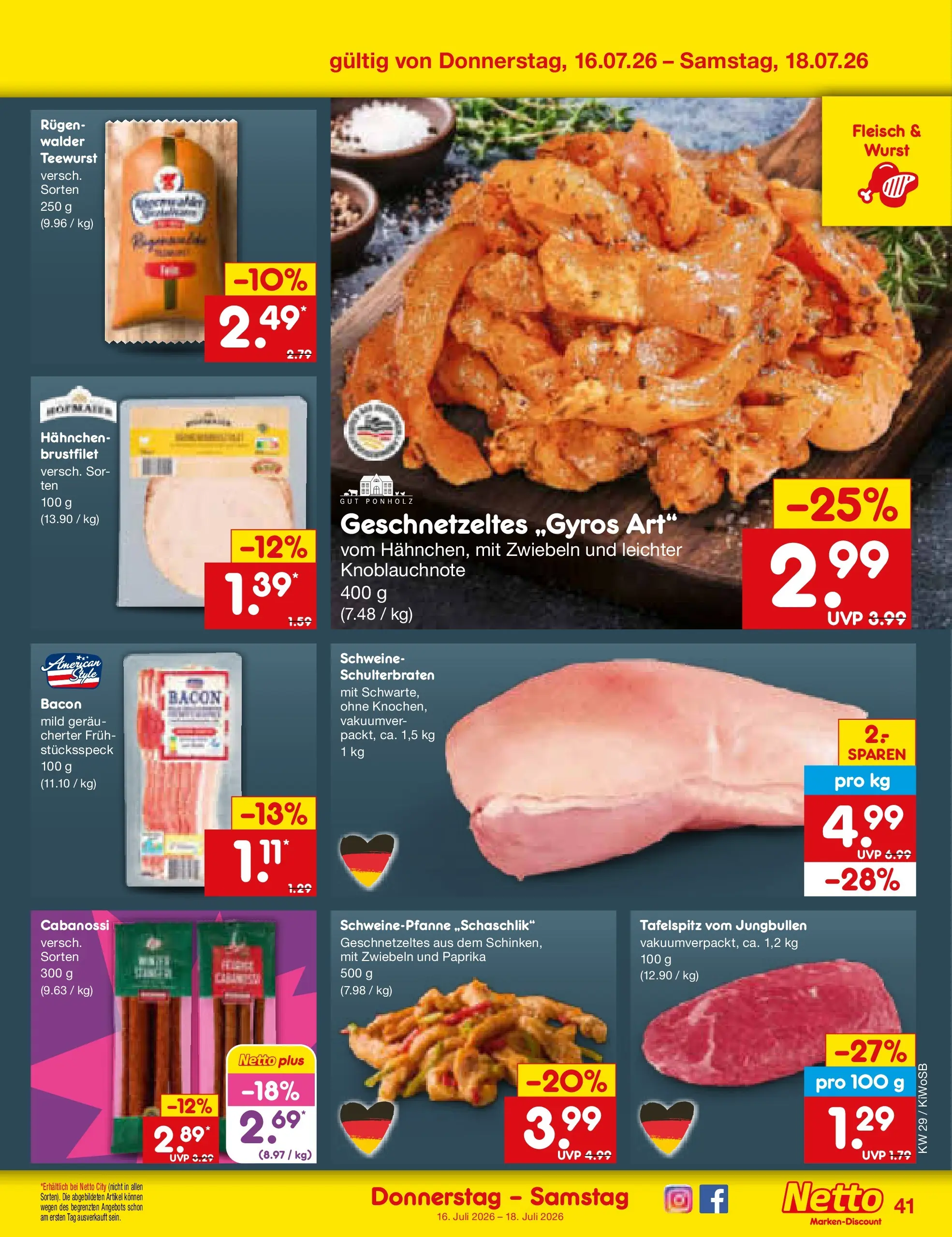 Netto Marken-Discount Prospekt Ludwigshafen-Edigheim (ab 13.07.2026) ยป Angebote | Seite: 59 | Produkte: Hahnchen, Paprika, Wurst, Fleisch Netto Marken-Discount Prospekt Ludwigshafen-Edigheim (ab 13.07.2026) ยป Angebote | Seite: 59 | Produkte: Hahnchen, Paprika, Wurst, Fleisch