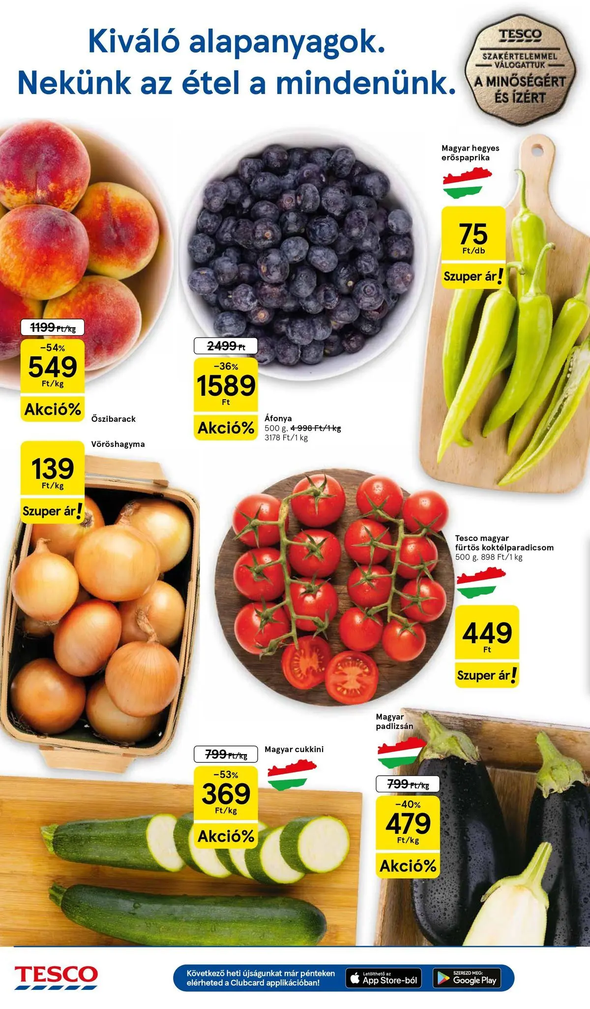 Tesco akciós újság - 2026.07.09.-tól - online | Oldal: 2 | Termékek: Padlizsán, Cukkini, Vöröshagyma, Koktélparadicsom