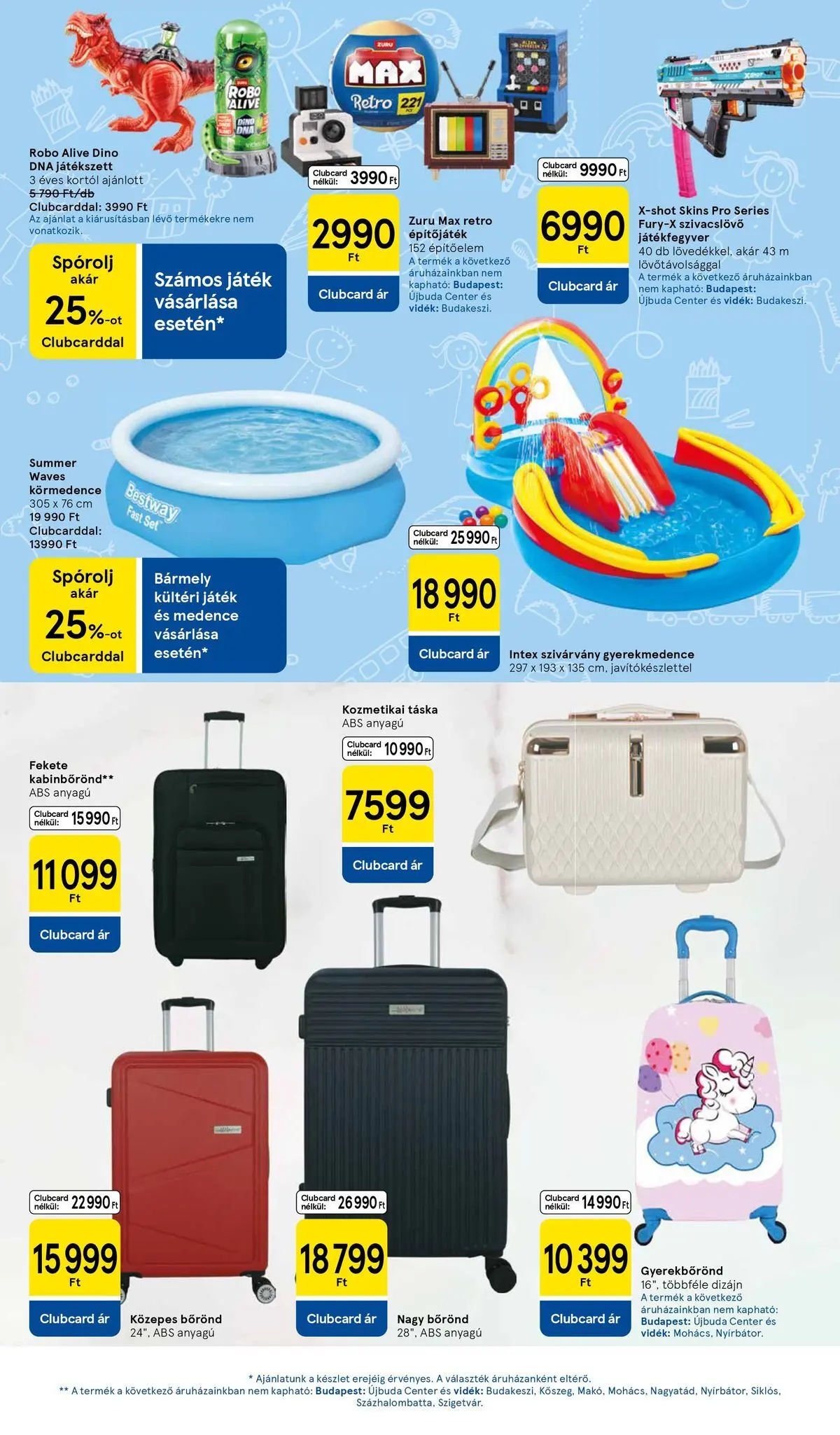Tesco akciós újság - 2026.07.09.-tól - online | Oldal: 13 | Termékek: Bőrönd, Játék, Táska, Medence