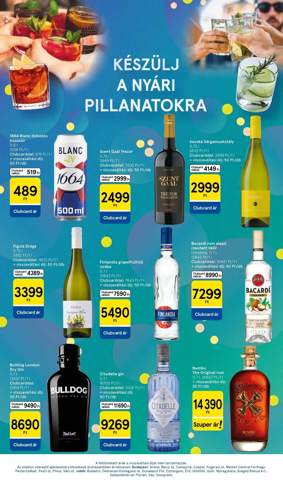 Tesco akciós újság - 2026.07.09.-tól - online | Oldal: 23 | Termékek: Búzasör, Bacardi, Likőr, Vodka
