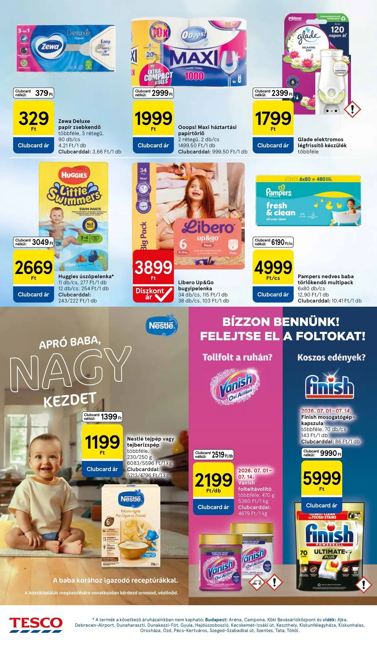 Tesco akciós újság - 2026.07.09.-tól - online | Oldal: 26 | Termékek: Papírtörlő, Mosogatógép, Folteltávolító, Légfrissítő