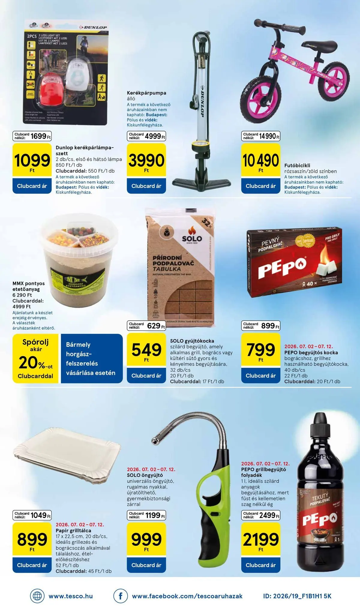 Tesco akciós újság - 2026.07.09.-tól - online | Oldal: 32 | Termékek: Grilltálca, Sütő, Lámpa, Bogrács