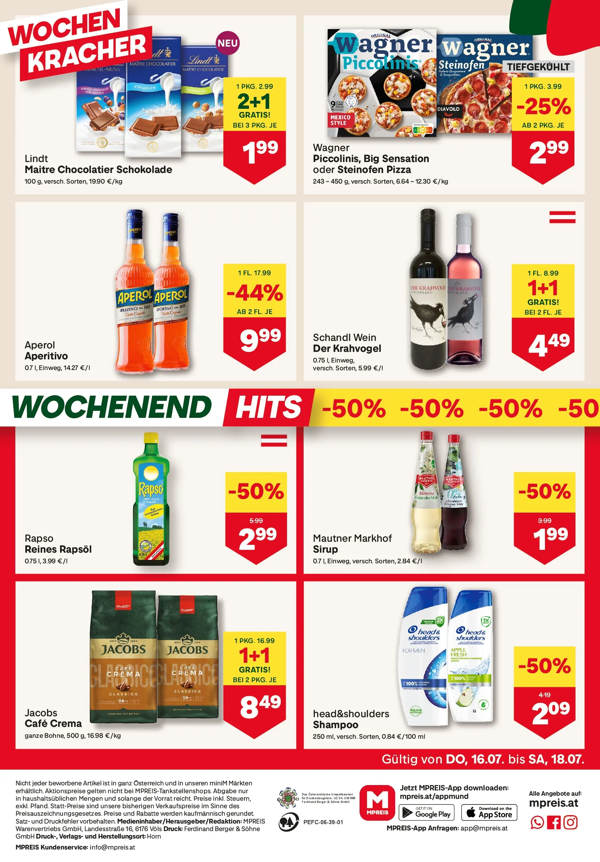 MPREIS Sillian von 15.07.2026 - Aktuelle Angebote | Seite: 12 | Produkte: Apple, Shampoo, Schokolade, Wein