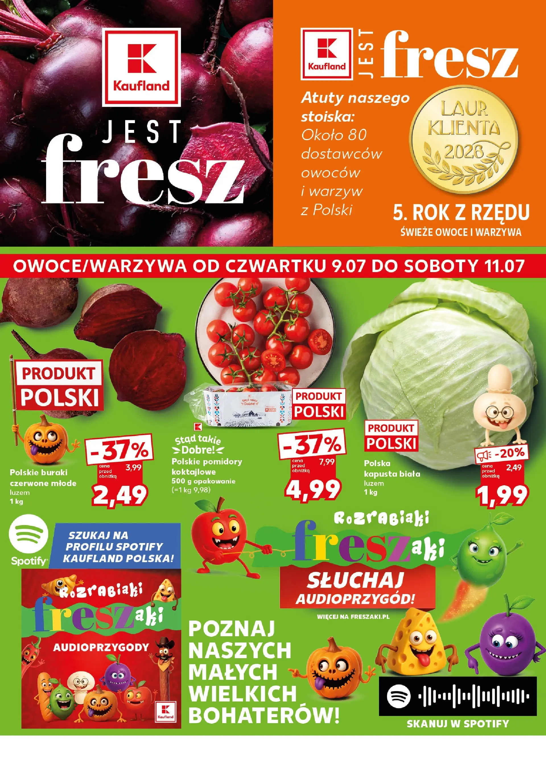 Kaufland gazetka - Super Sobota od 11.07.2026 - od jutra PDF | Strona: 6 | Produkty: Buraki, Kapusta biała, Warzywa, Owoce