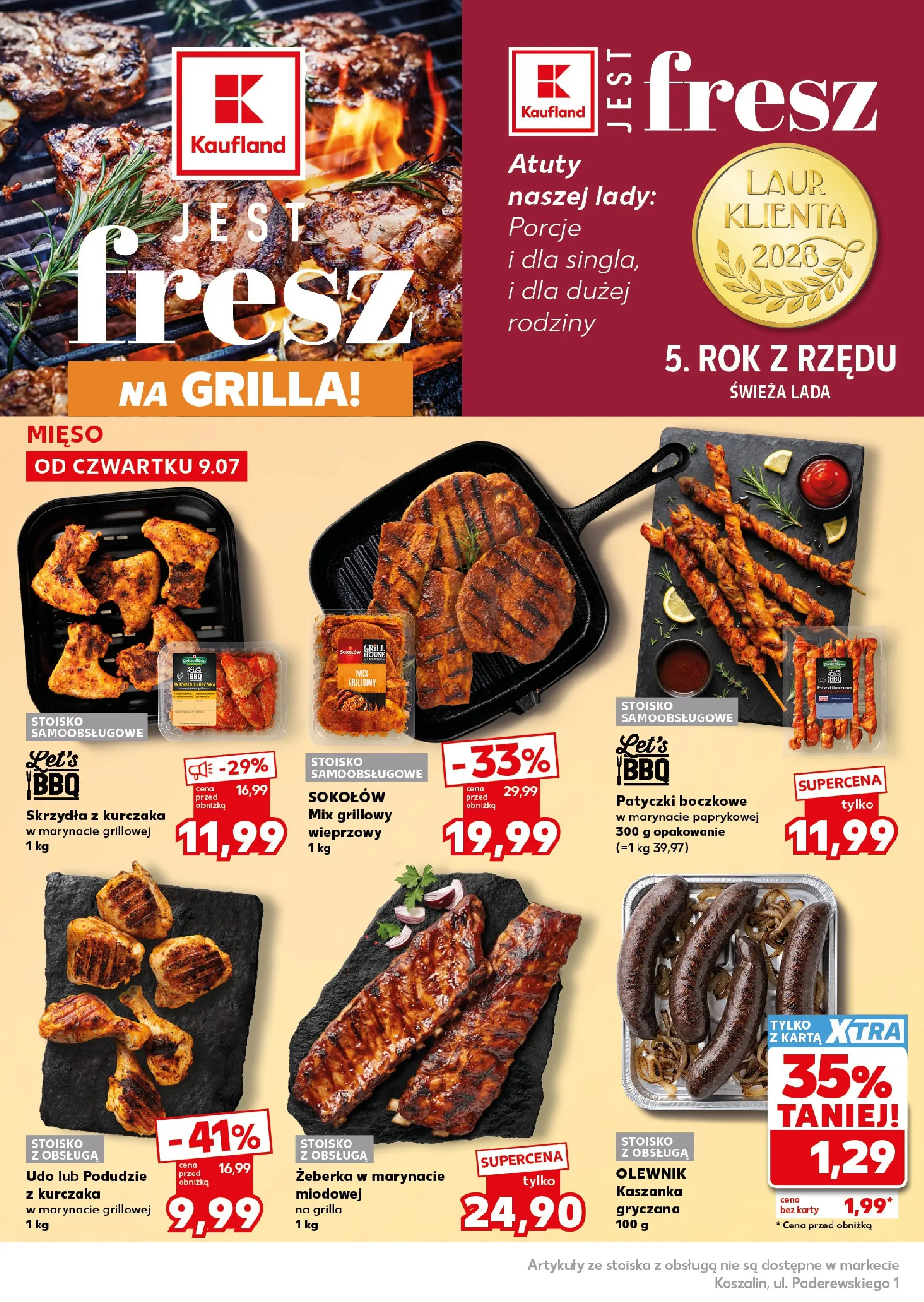 Kaufland gazetka - Super Sobota od 11.07.2026 - od jutra PDF | Strona: 22 | Produkty: Karta, Mięso, Podudzie z kurczaka, Grill