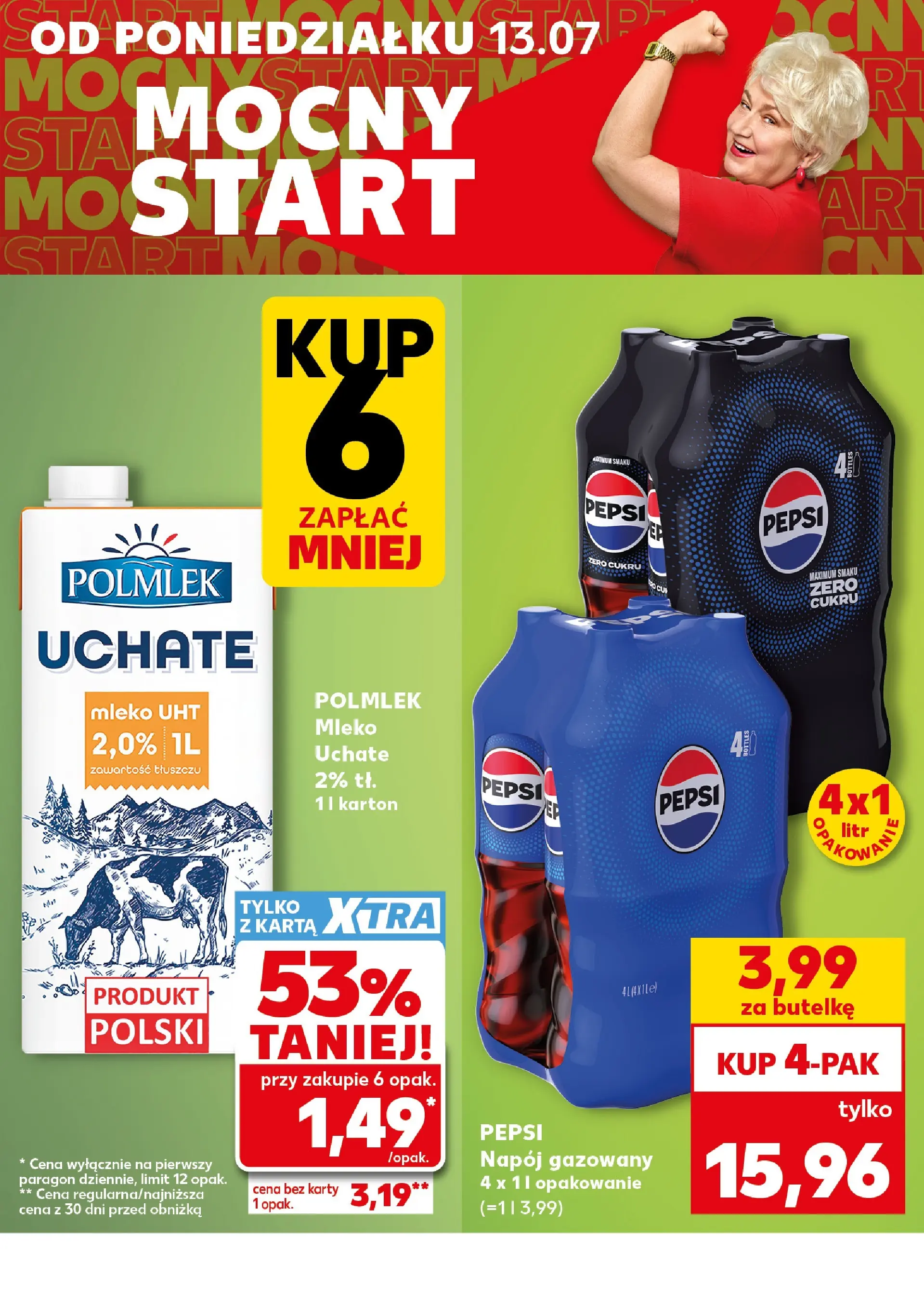 Kaufland gazetka - Mocny start od 13.07.2026 - od jutra PDF | Strona: 6 | Produkty: Karta, Pepsi, Mleko