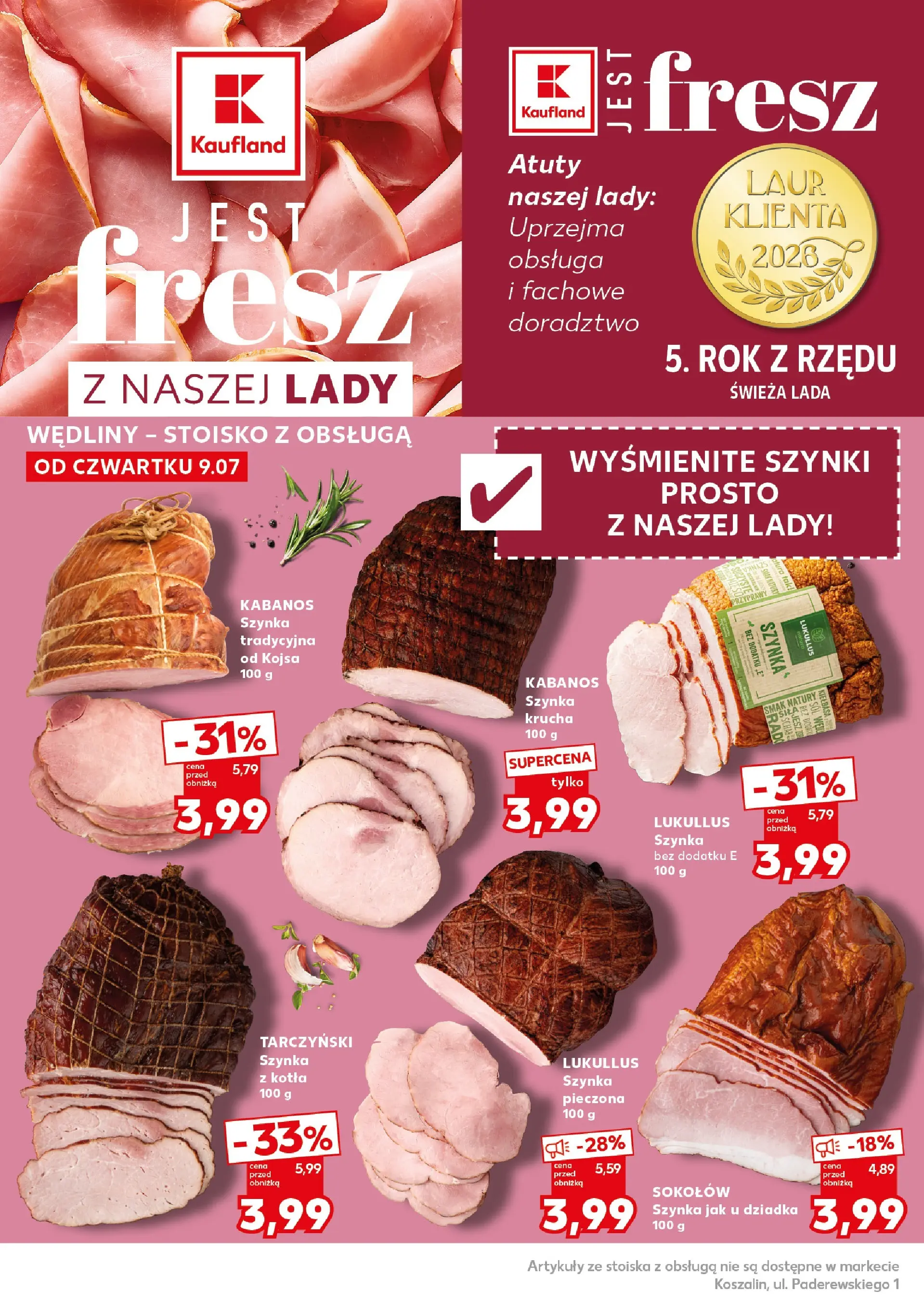 Kaufland gazetka - Mocny start od 13.07.2026 - od jutra PDF | Strona: 22 | Produkty: Kiełbasa, Schab, Wędliny, Sól