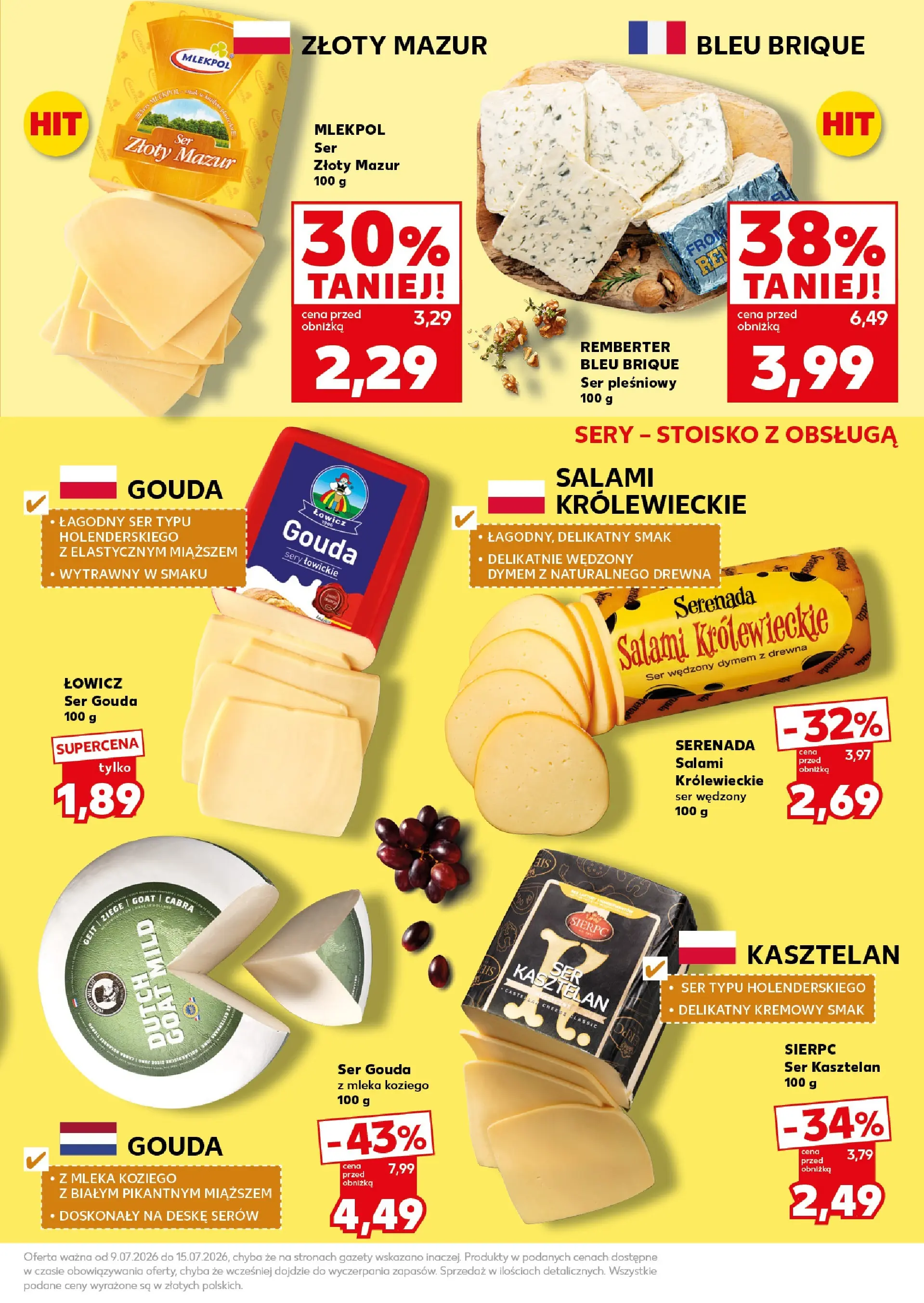 Kaufland gazetka - Mocny start od 13.07.2026 - od jutra PDF | Strona: 25 | Produkty: Mleka, Ser, Salami, Ser gouda
