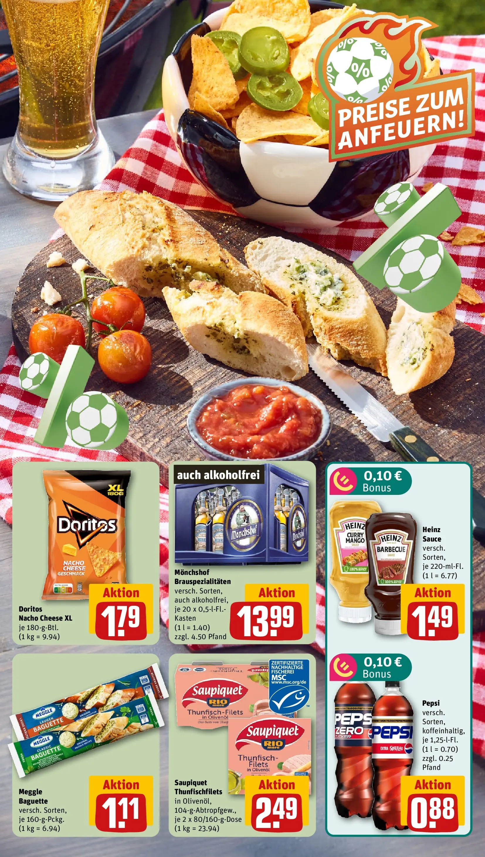 REWE Prospekt ab 12.07.2026 zum Blättern » Angebote | Seite: 5 | Produkte: Monchshof, Baguette, Mango, Pepsi