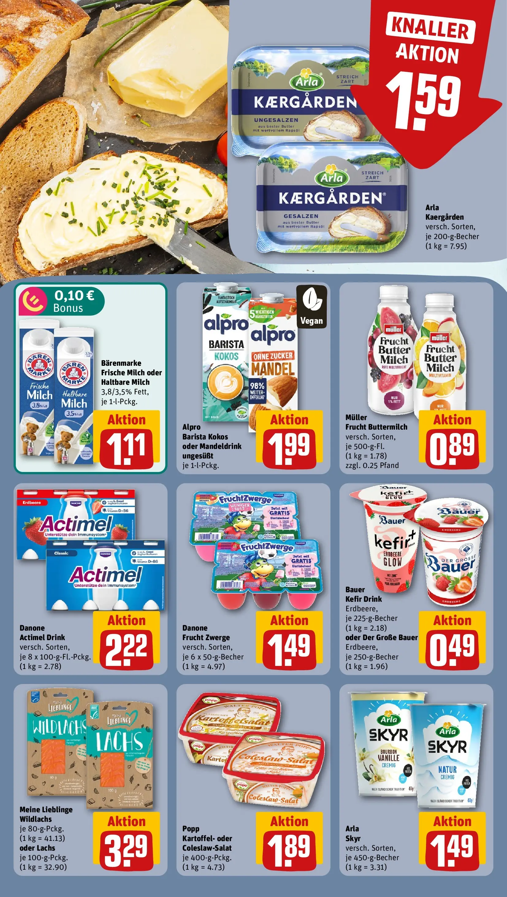 REWE Prospekt ab 12.07.2026 zum Blättern » Angebote | Seite: 11 | Produkte: Buttermilch, Butter, Haltbare milch, Skyr