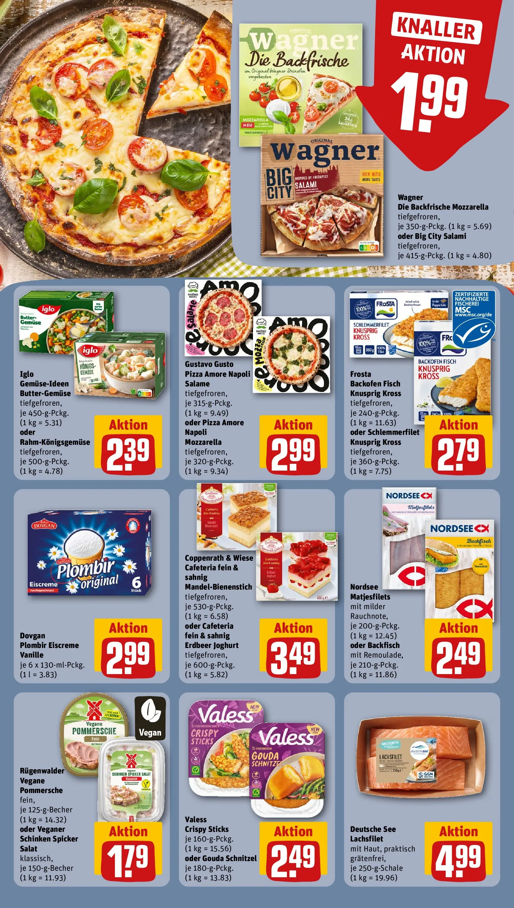 REWE Prospekt ab 12.07.2026 zum Blättern » Angebote | Seite: 12 | Produkte: Gustavo gusto, Gouda, Gemüse, Pizza