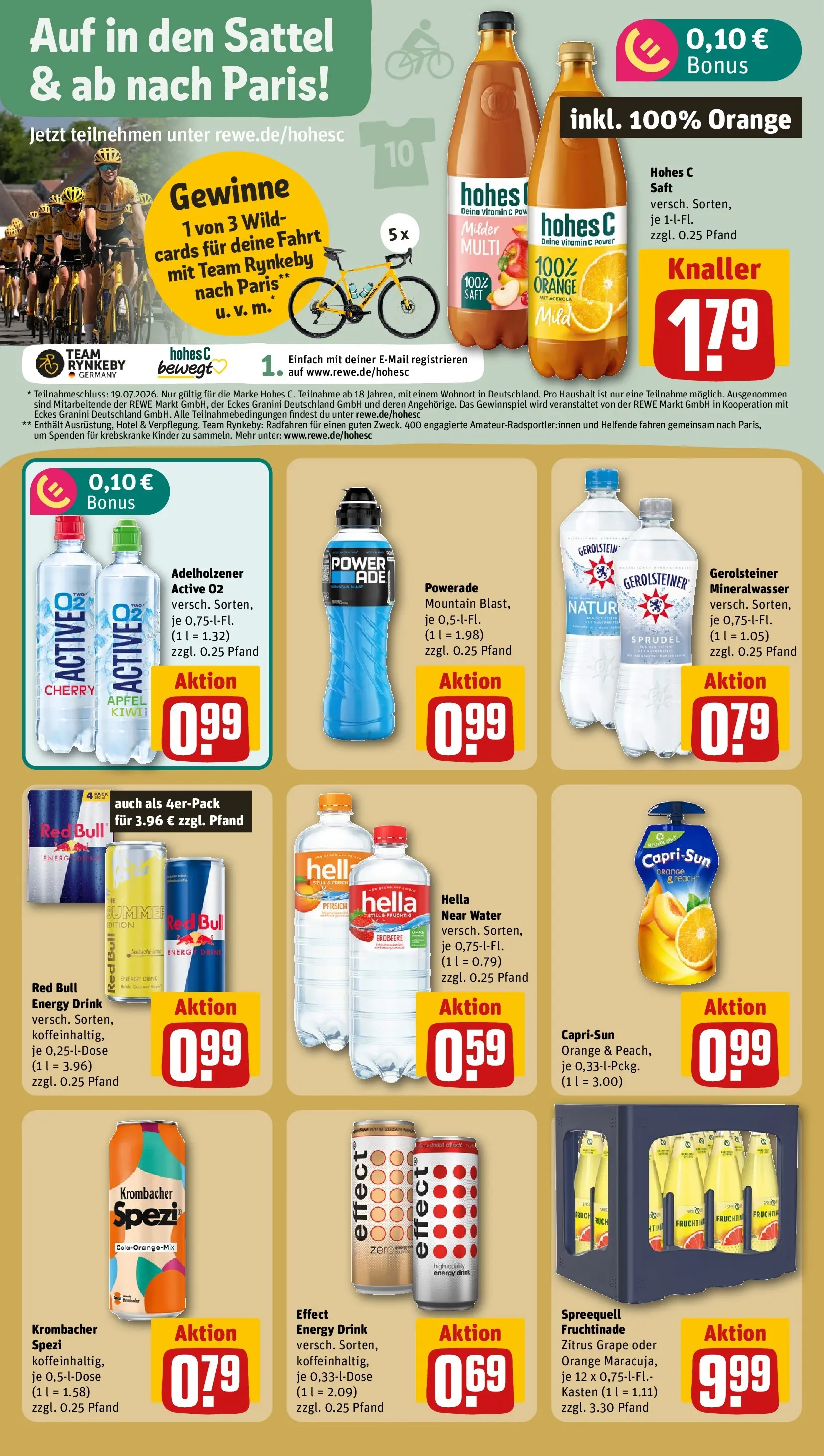 REWE Prospekt ab 13.07.2026 zum Blättern » Angebote | Seite: 20 | Produkte: Adelholzener, Äpfel, Pfirsich, Gerolsteiner