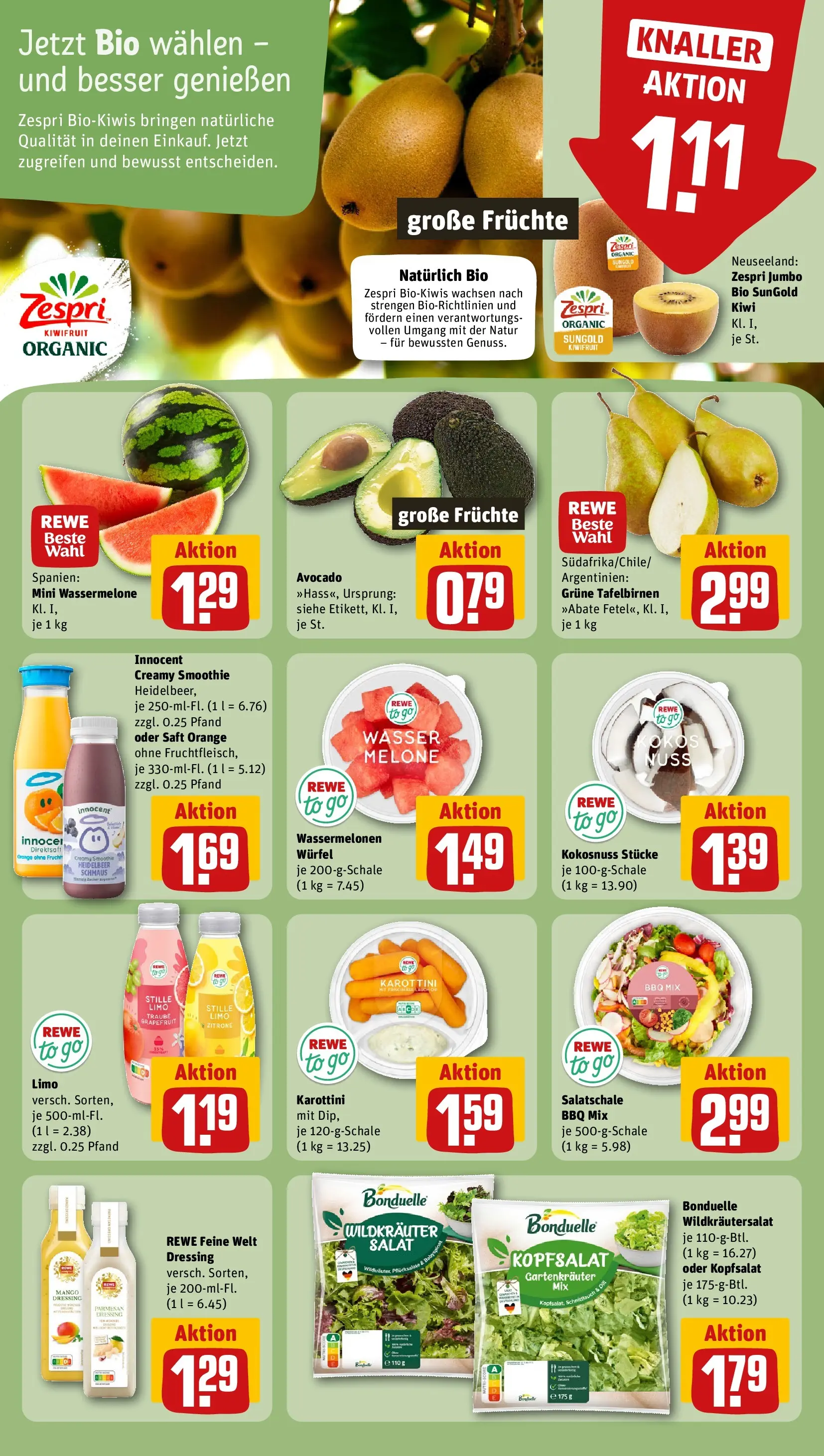 REWE Prospekt ab 13.07.2026 zum Blättern » Angebote | Seite: 6 | Produkte: Avocado, Mango, Wassermelone, Melone