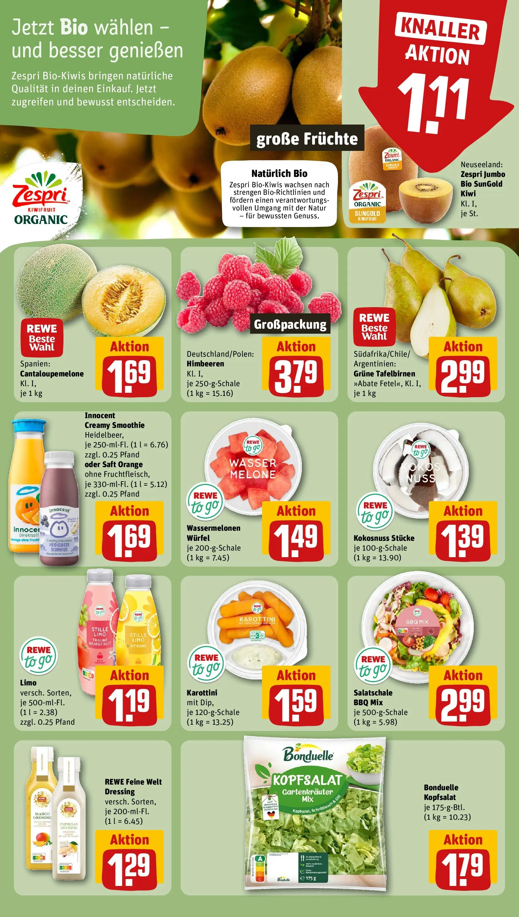 REWE Prospekt ab 13.07.2026 zum Blättern » Angebote | Seite: 6 | Produkte: Himbeeren, Dressing, Wasser, Saft