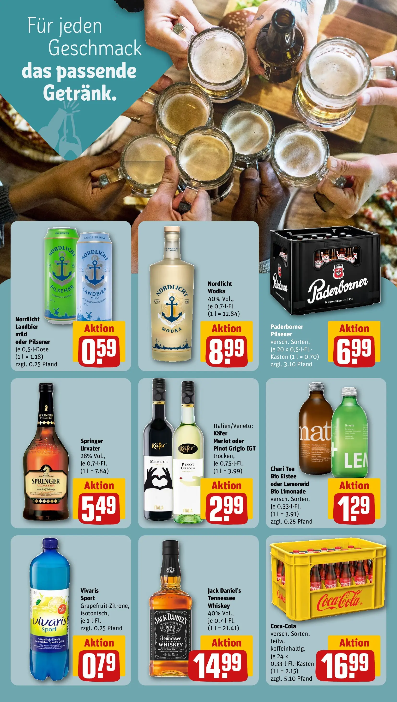 REWE Prospekt ab 12.07.2026 zum Blättern » Angebote | Seite: 16 | Produkte: Merlot, Jack Daniel's, Limonade, Wodka