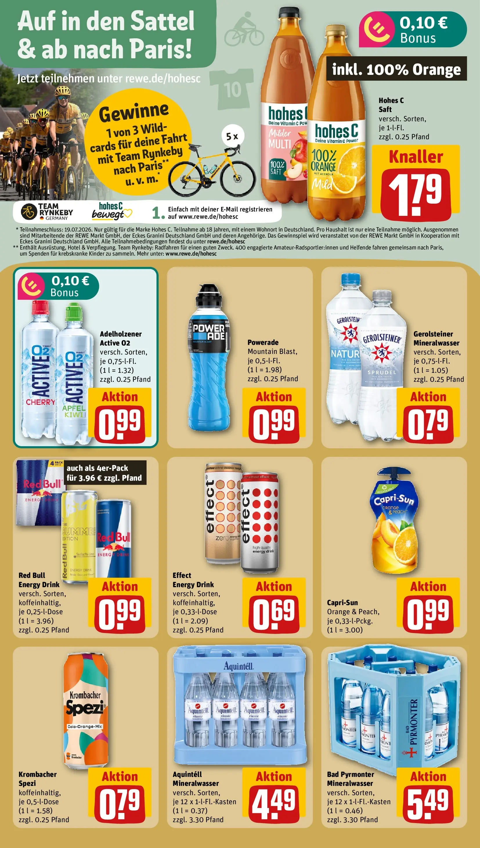 REWE Prospekt ab 12.07.2026 zum Blättern » Angebote | Seite: 18 | Produkte: Energy, Bad, Hohes c, Gerolsteiner