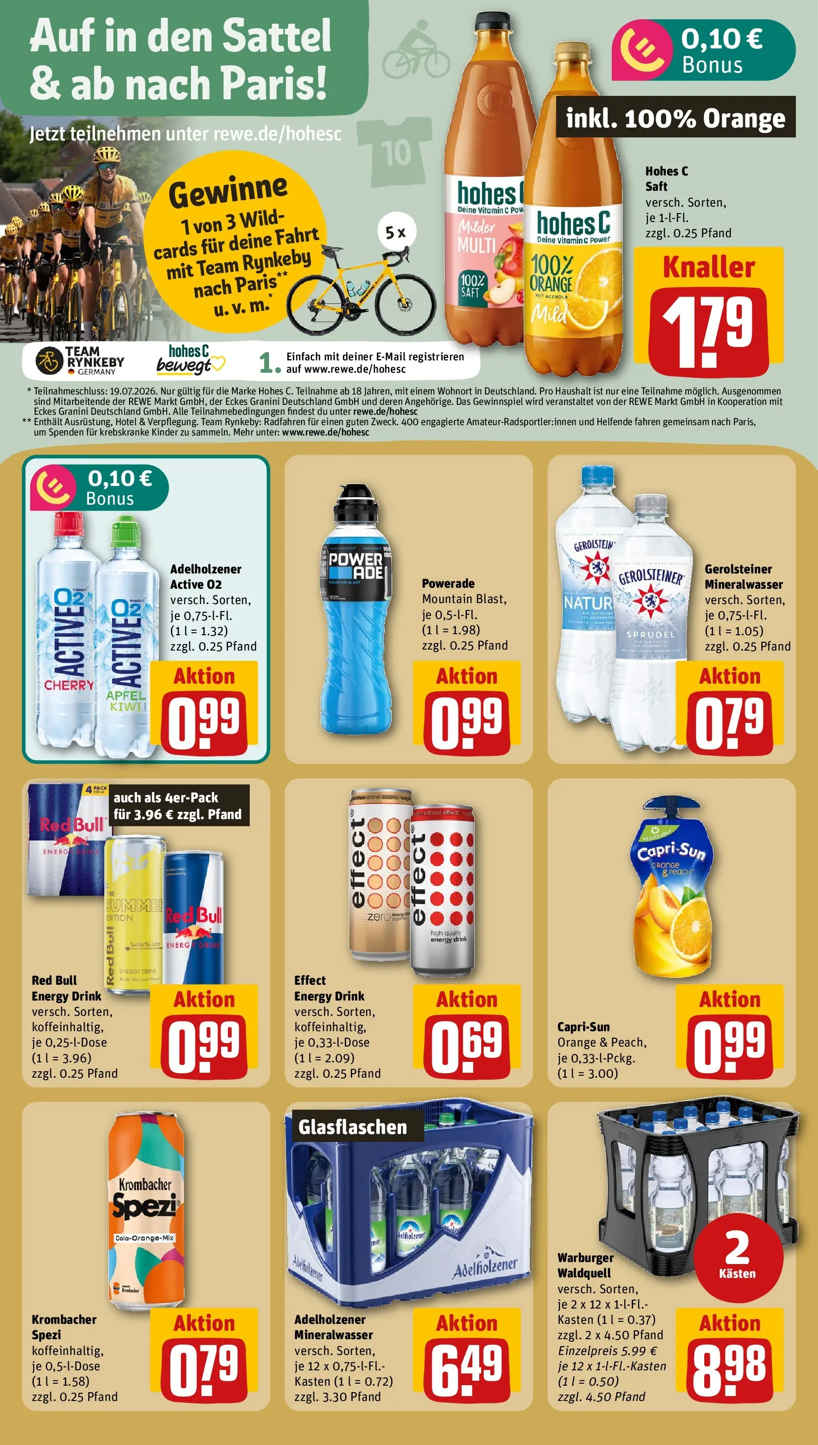 REWE Prospekt ab 13.07.2026 zum Blättern » Angebote | Seite: 16 | Produkte: Energy, Adelholzener, Äpfel, Gerolsteiner
