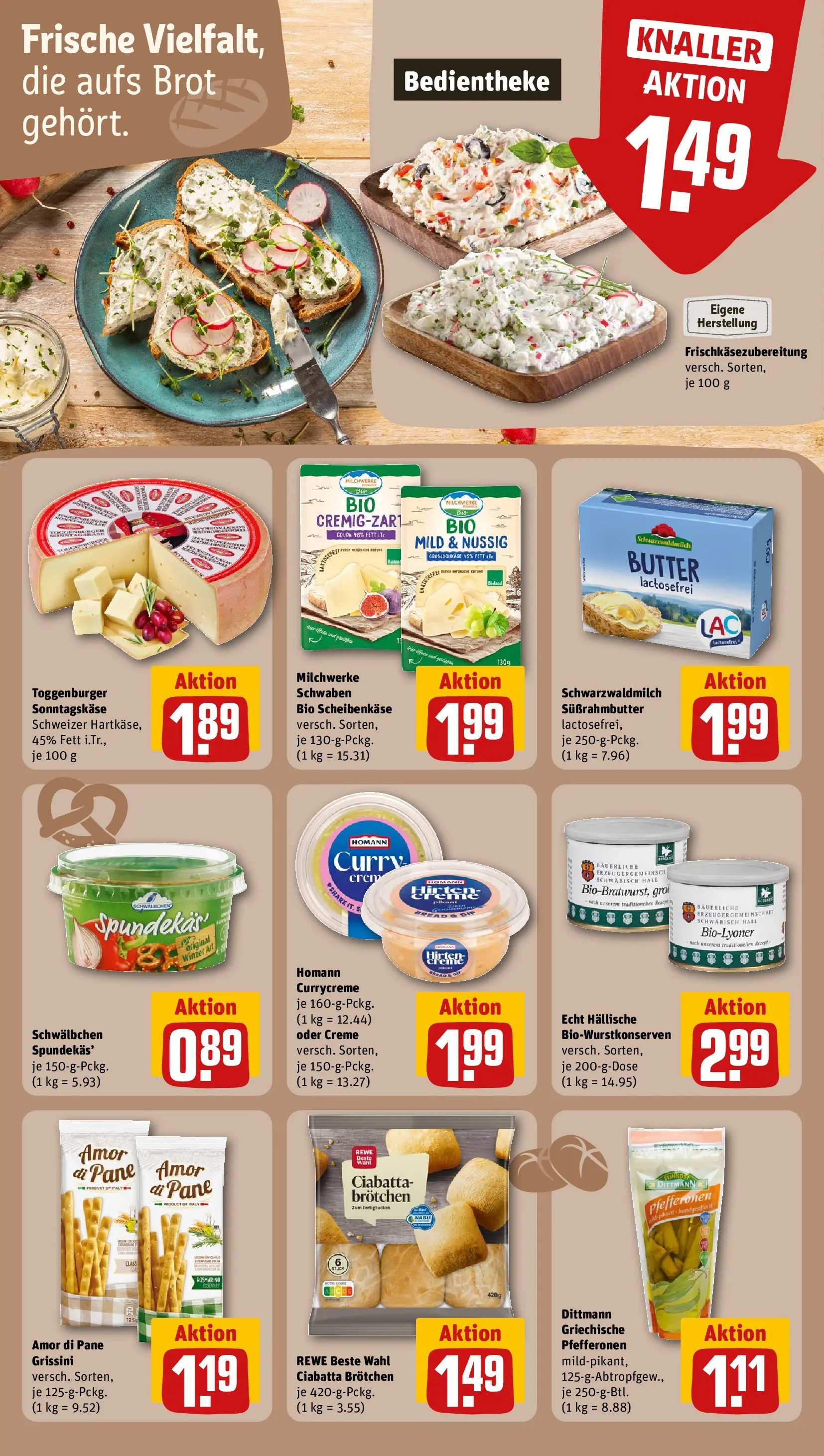 REWE Prospekt ab 12.07.2026 zum Blättern » Angebote | Seite: 15 | Produkte: Butter, Gouda, Pane, Creme