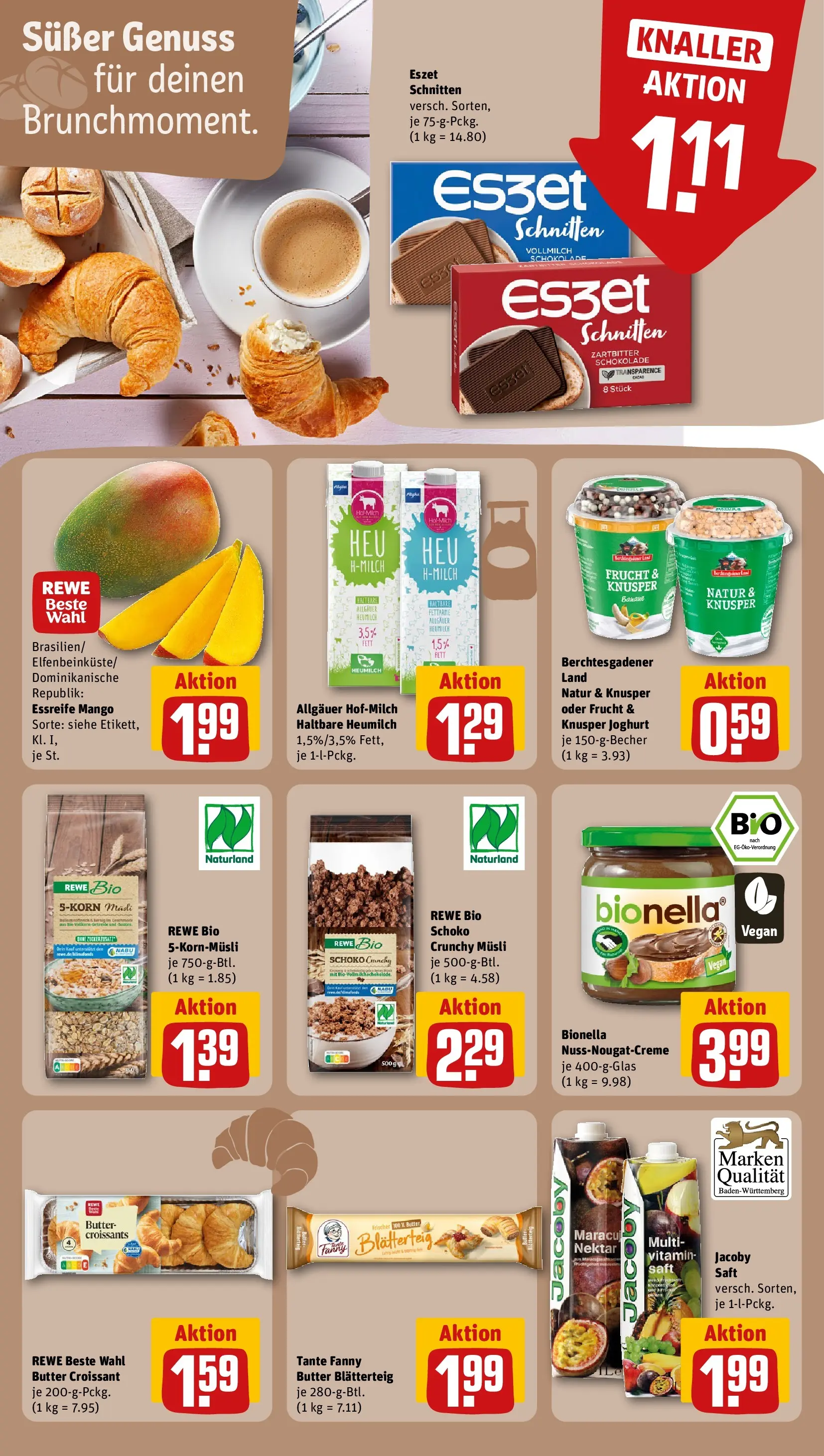 REWE Prospekt ab 12.07.2026 zum Blättern » Angebote | Seite: 16 | Produkte: Butter, Joghurt, Mango, Saft