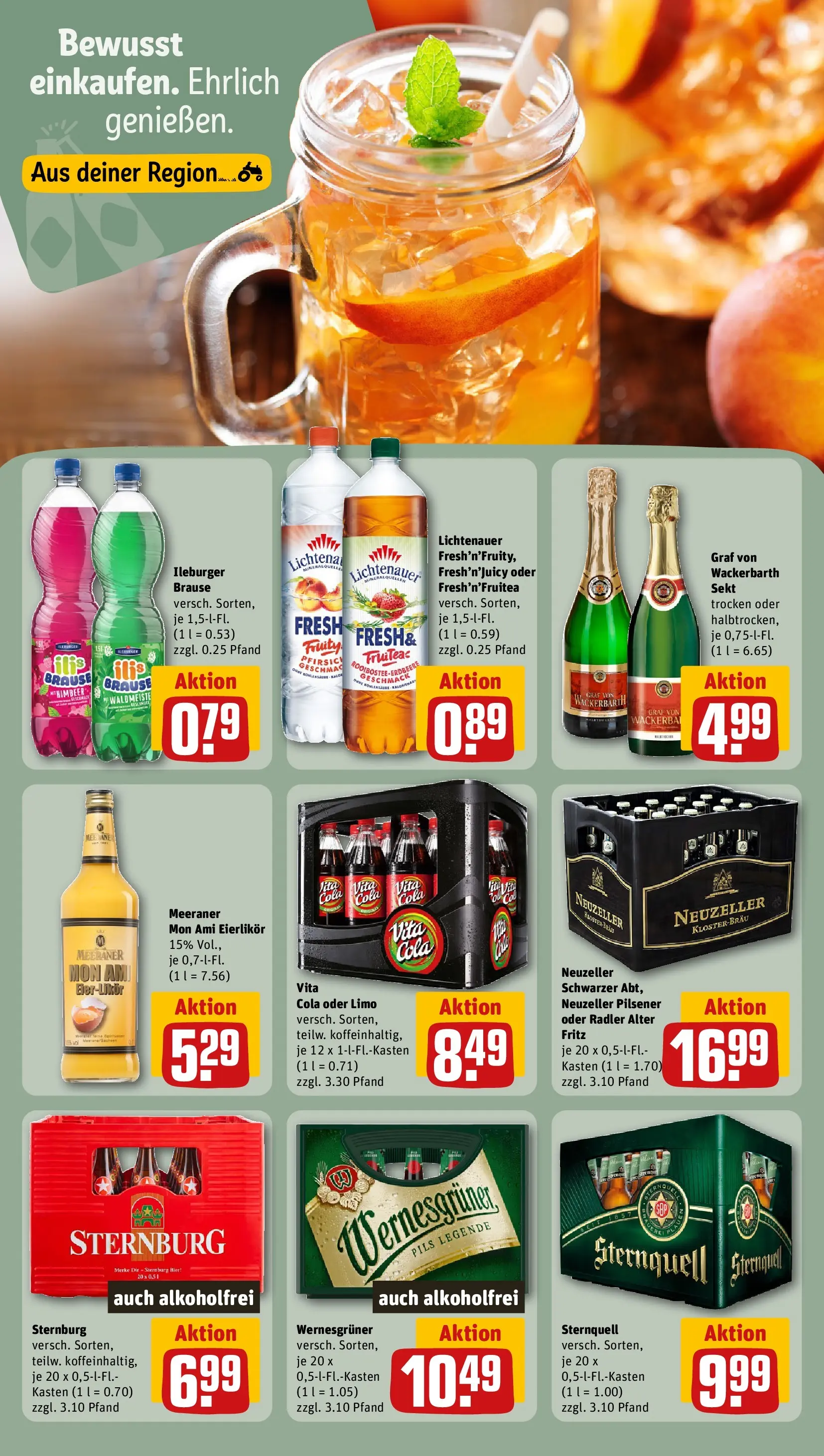 REWE Prospekt ab 13.07.2026 zum Blättern » Angebote | Seite: 17 | Produkte: Sekt, Pils, Pfirsich, Vita cola