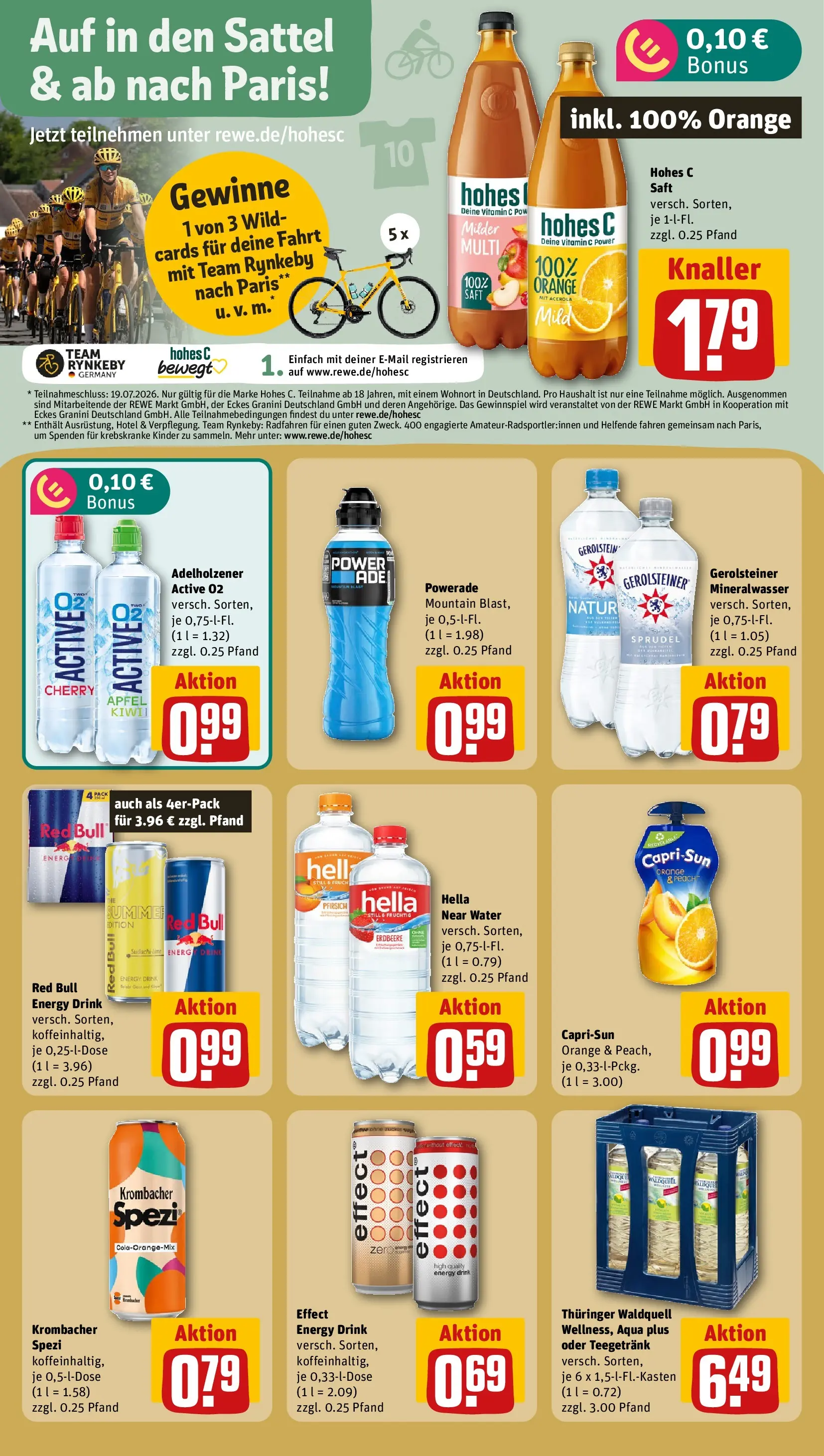 REWE Prospekt ab 13.07.2026 zum Blättern » Angebote | Seite: 18 | Produkte: Hella, Powerade, Krombacher, Gerolsteiner