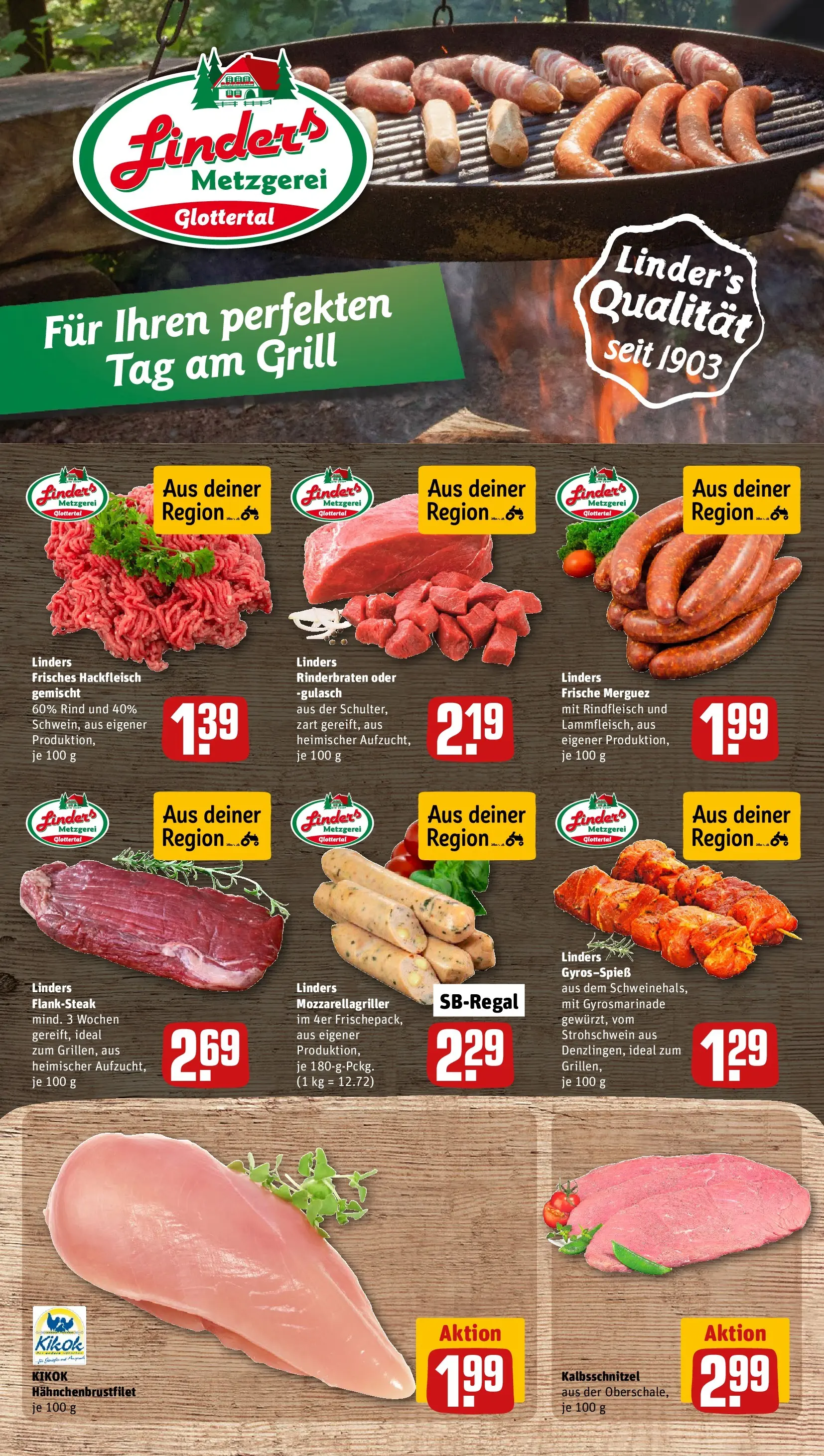 REWE Prospekt ab 13.07.2026 zum Blättern » Angebote | Seite: 8 | Produkte: Rinderbraten, Grill, Rindfleisch, Hackfleisch