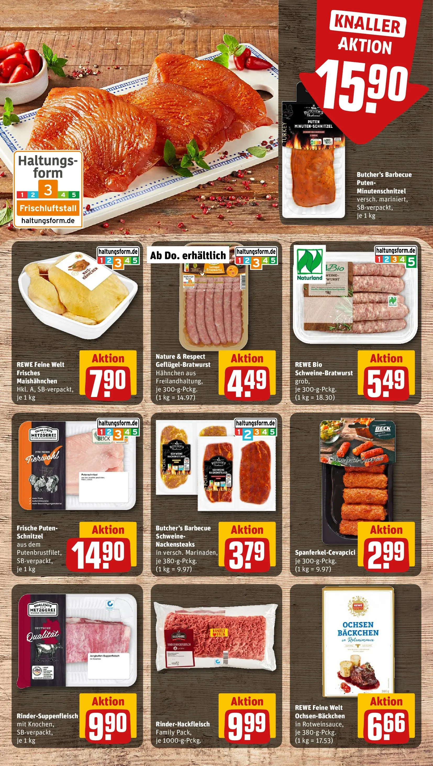 REWE Prospekt ab 12.07.2026 zum Blättern » Angebote | Seite: 8 | Produkte: Bratwurst, Schnitzel, Suppenfleisch, Wurst