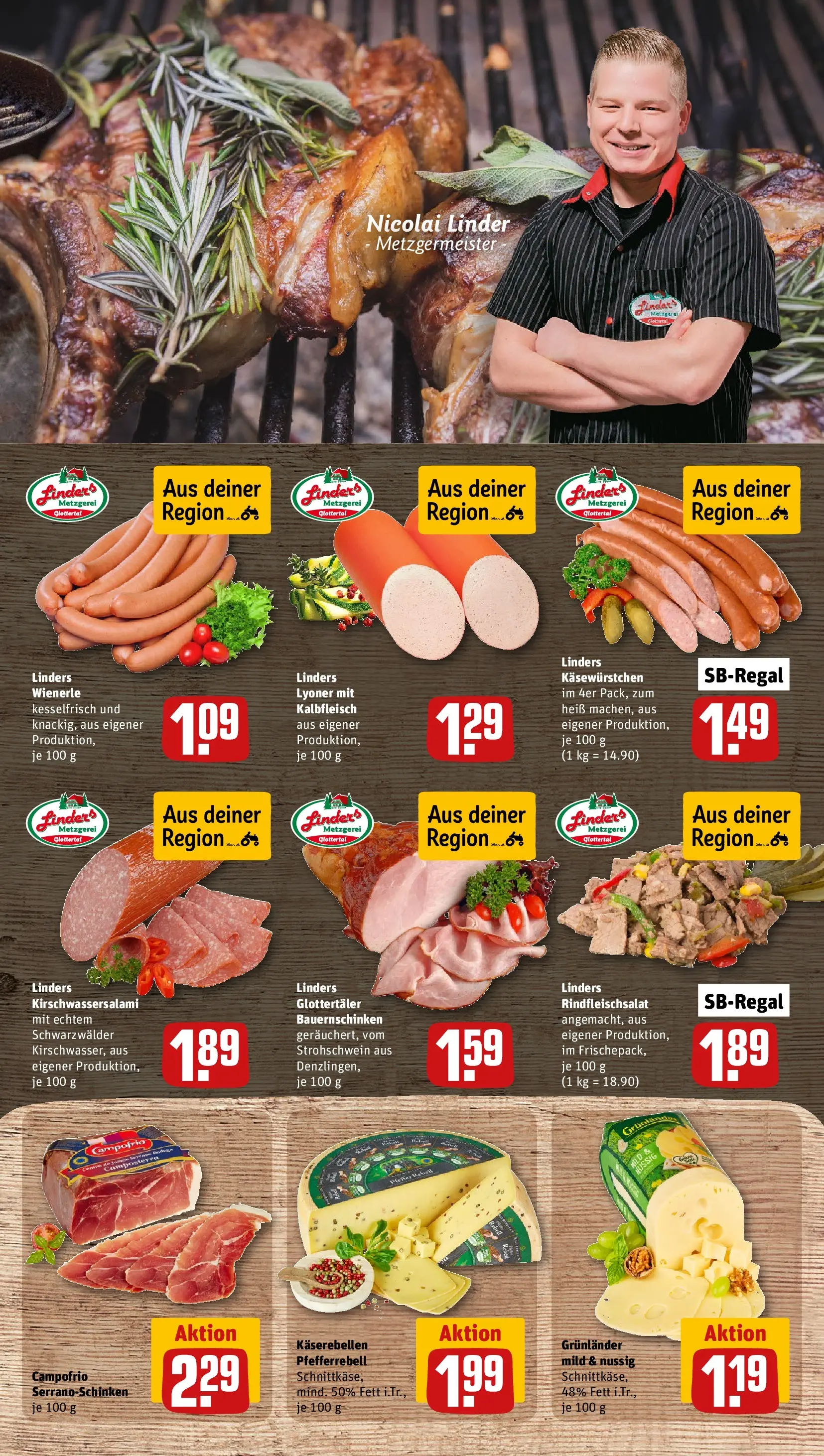 REWE Prospekt ab 13.07.2026 zum Blättern » Angebote | Seite: 9 | Produkte: Grunlander, Pfeffer