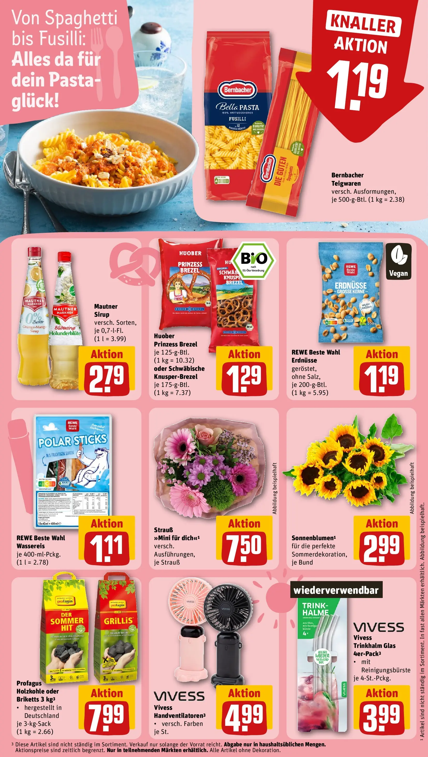 REWE Prospekt ab 13.07.2026 zum Blättern » Angebote | Seite: 16 | Produkte: Erdnüsse, Sirup, Zucker, Pasta
