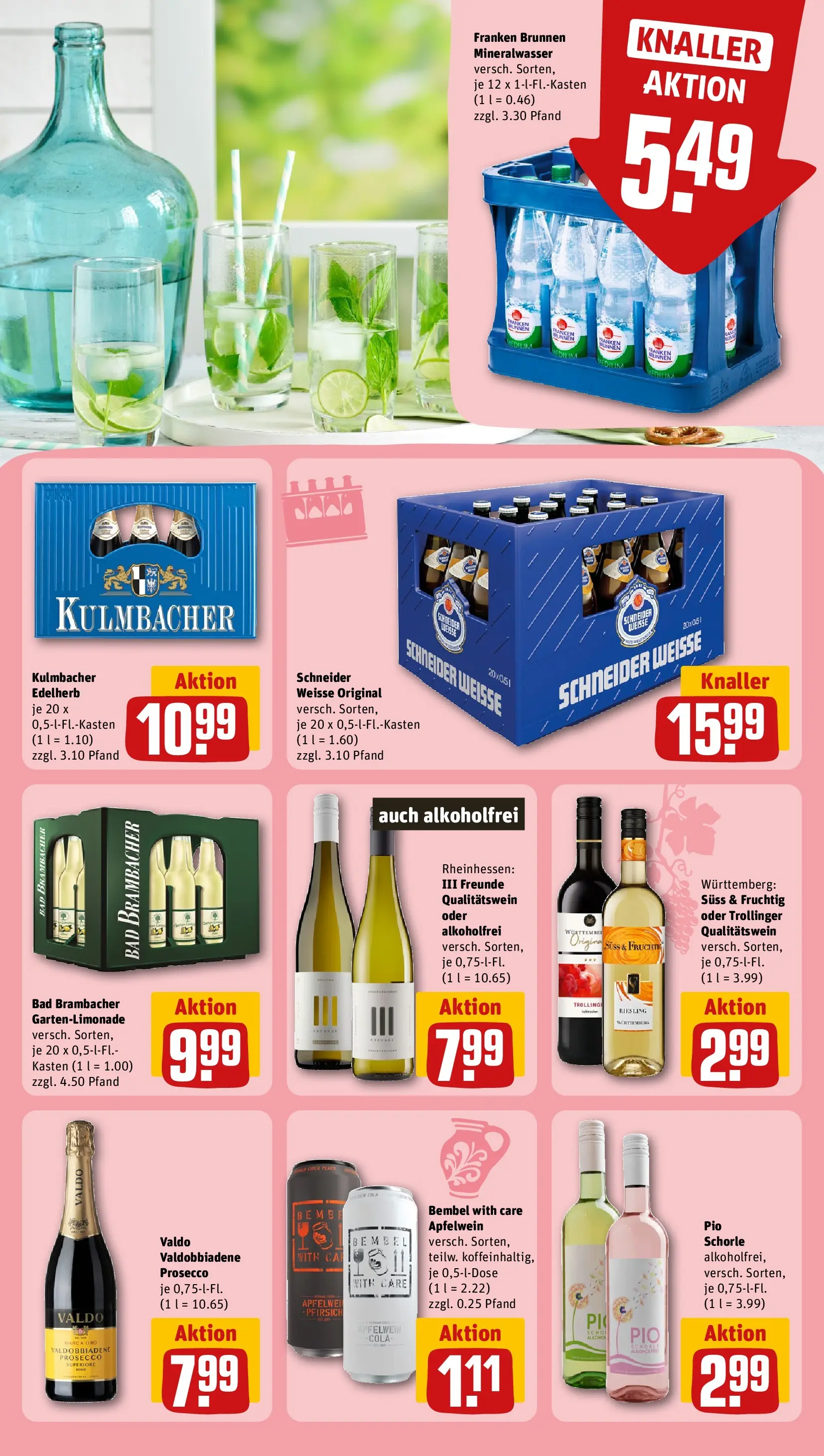 REWE Prospekt ab 13.07.2026 zum Blättern » Angebote | Seite: 19 | Produkte: Cola, Bad, Mineralwasser, Prosecco
