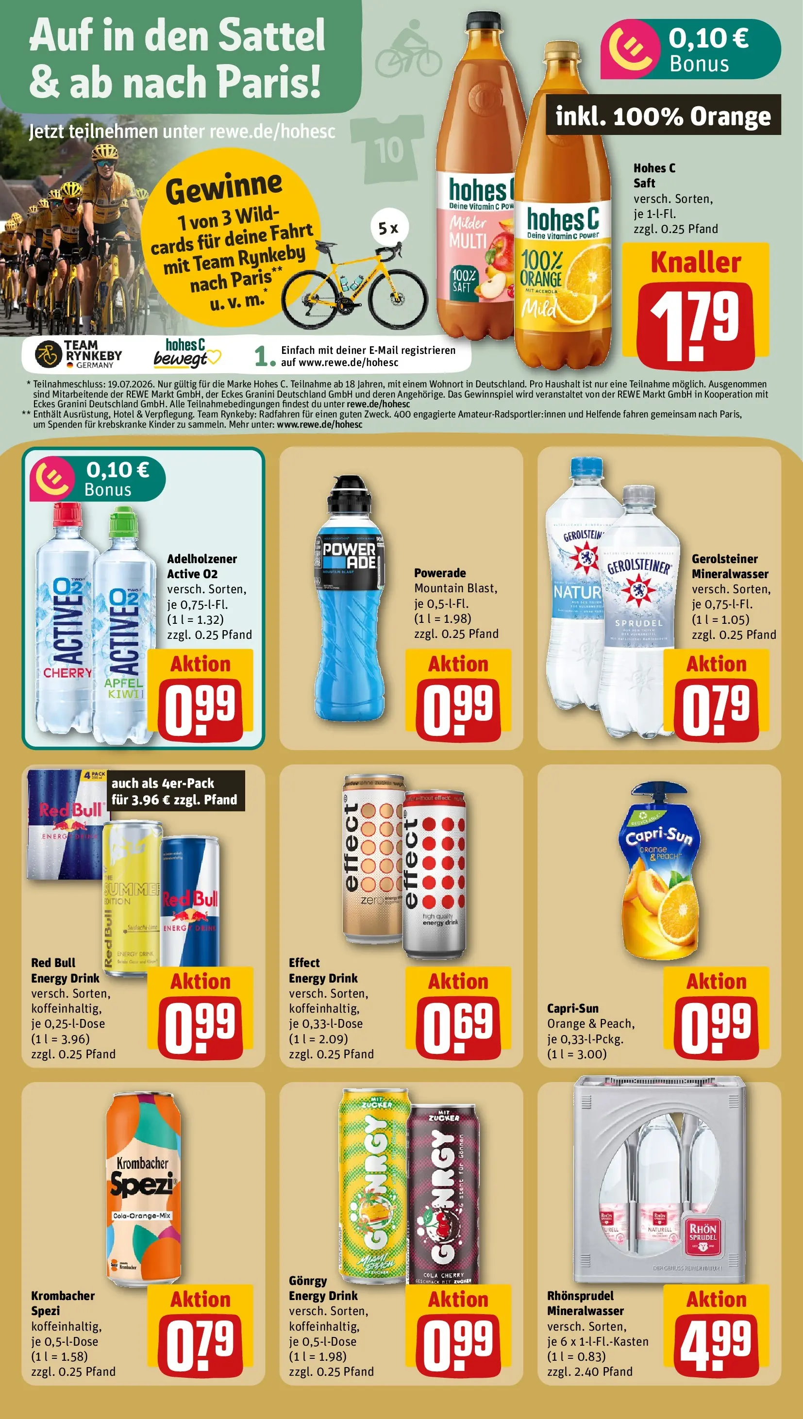 REWE Prospekt ab 13.07.2026 zum Blättern » Angebote | Seite: 20 | Produkte: Energy, Adelholzener, Powerade, Krombacher