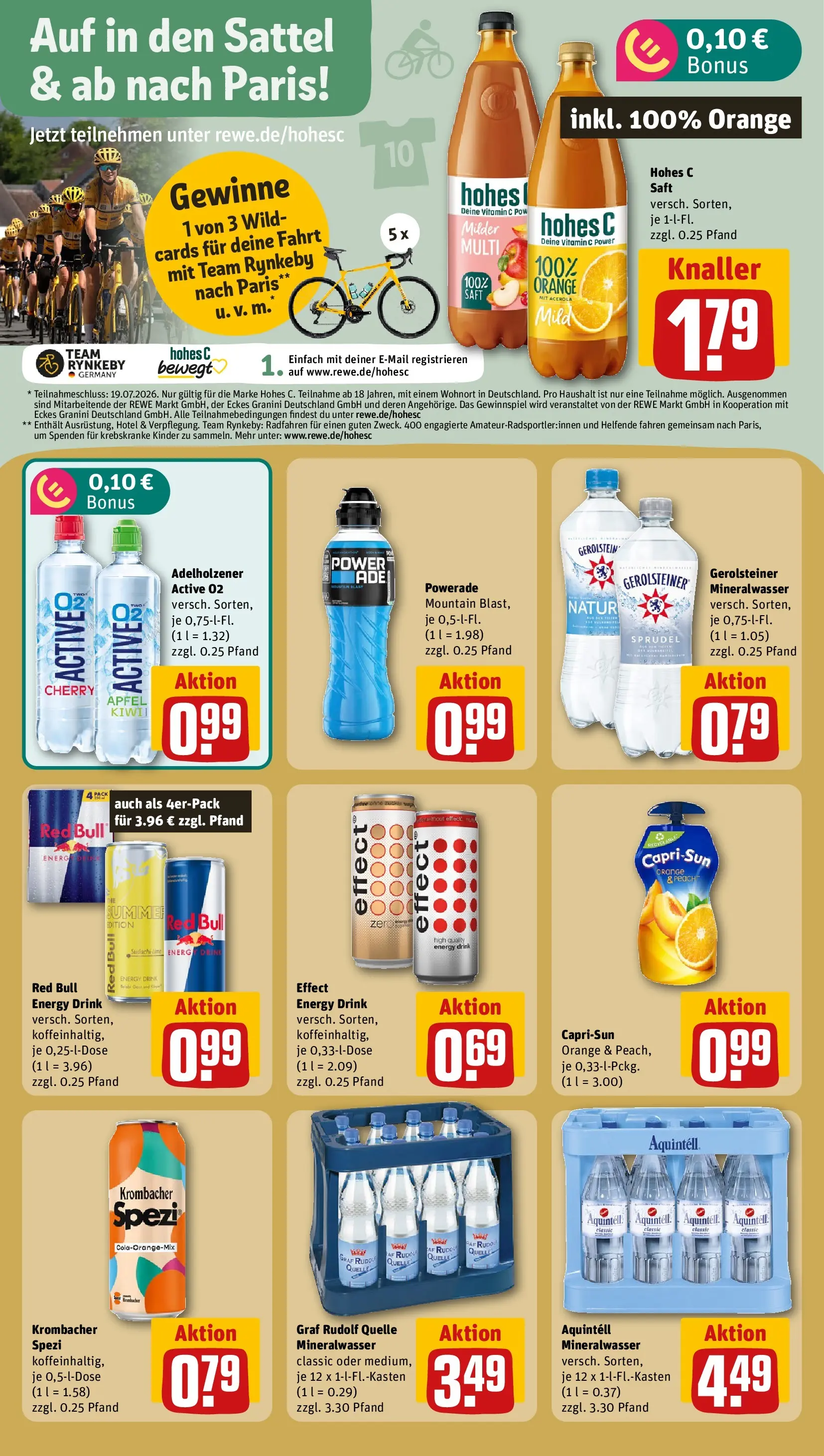 REWE Prospekt ab 13.07.2026 zum Blättern » Angebote | Seite: 18 | Produkte: Mineralwasser, Granini, Krombacher, Hohes c