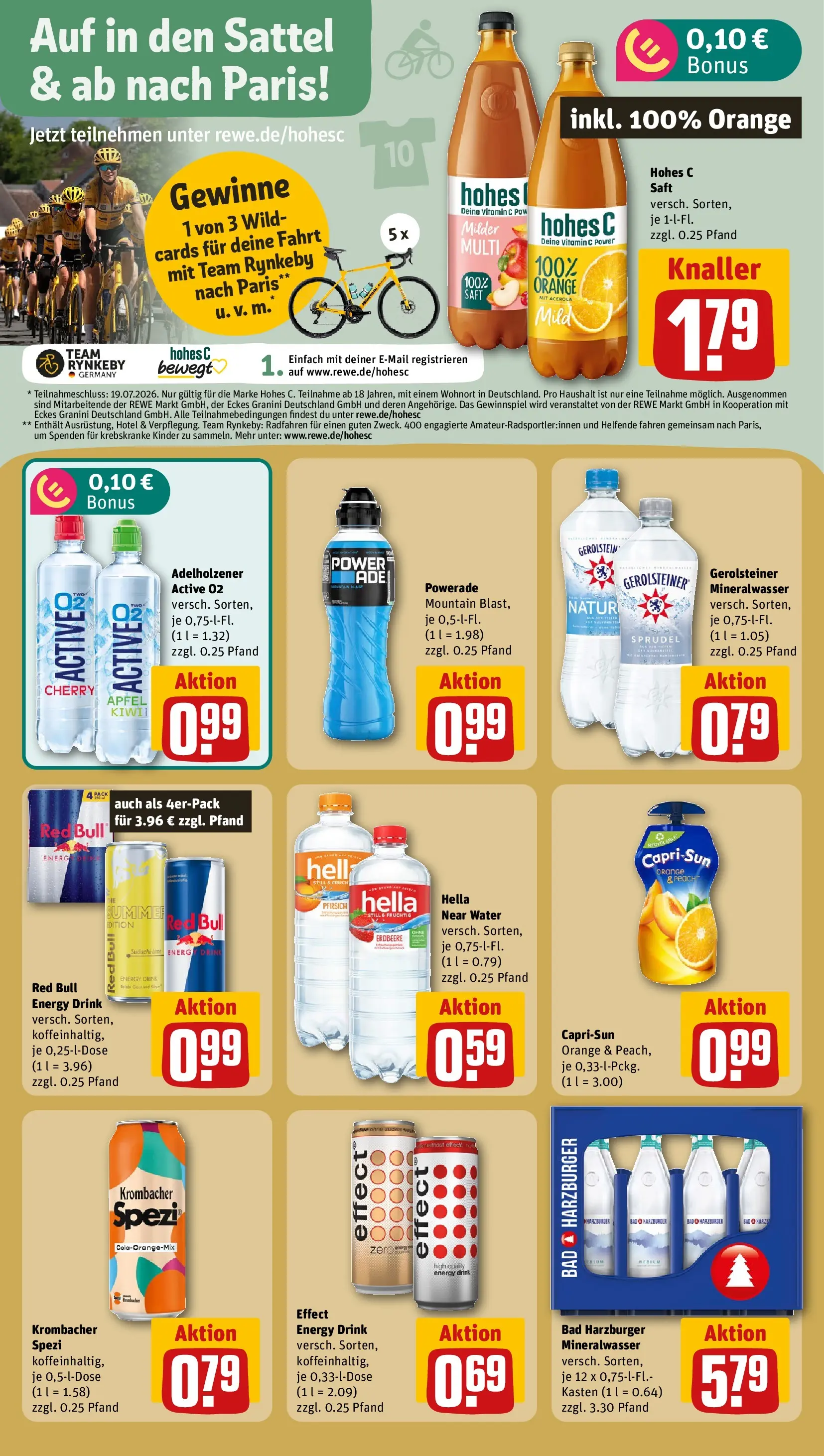 REWE Prospekt ab 13.07.2026 zum Blättern » Angebote | Seite: 18 | Produkte: Adelholzener, Mineralwasser, Granini, Hohes c