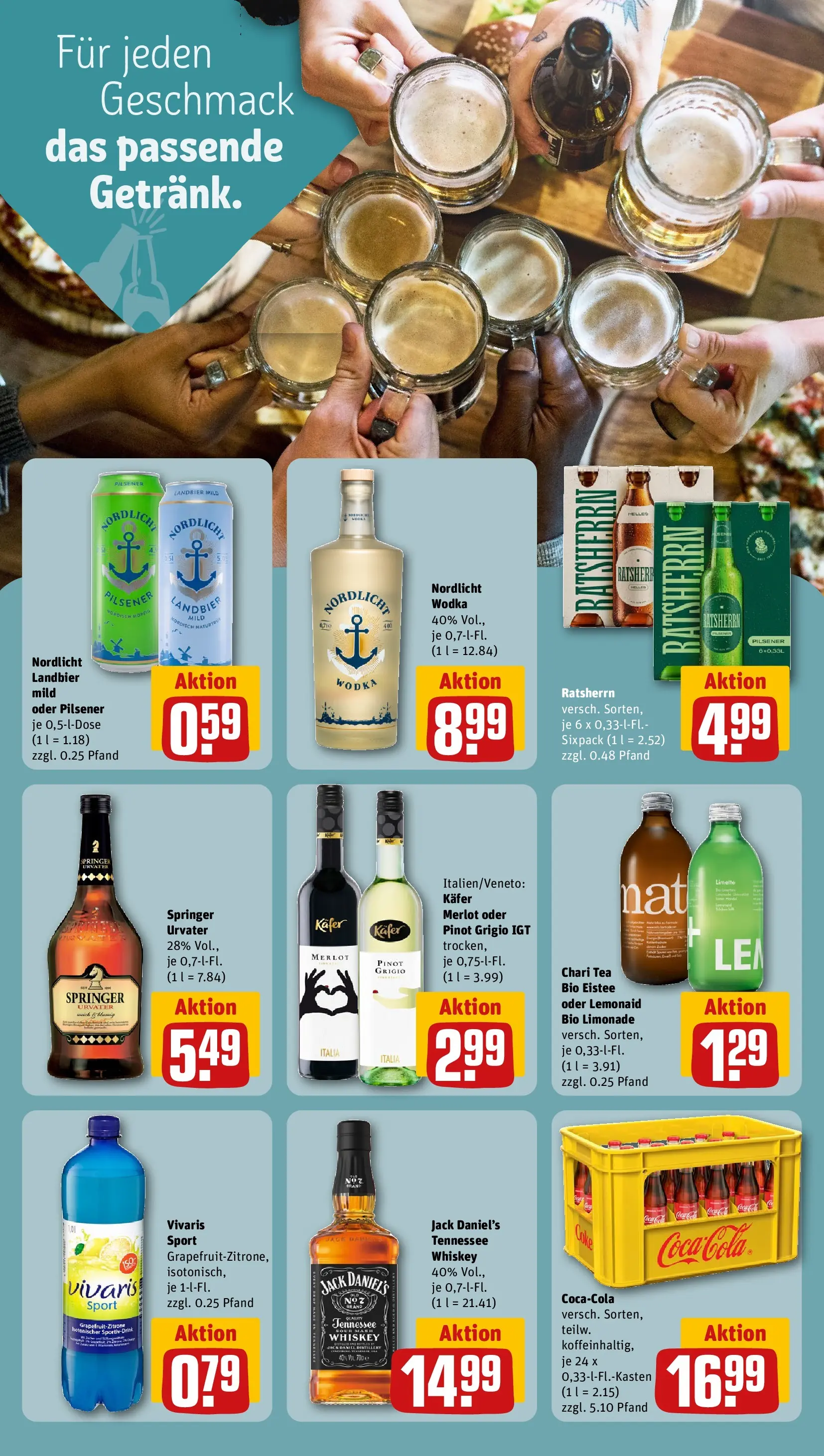 REWE Prospekt ab 13.07.2026 zum Blättern » Angebote | Seite: 16 | Produkte: Merlot, Jack Daniel's, Limonade, Whiskey