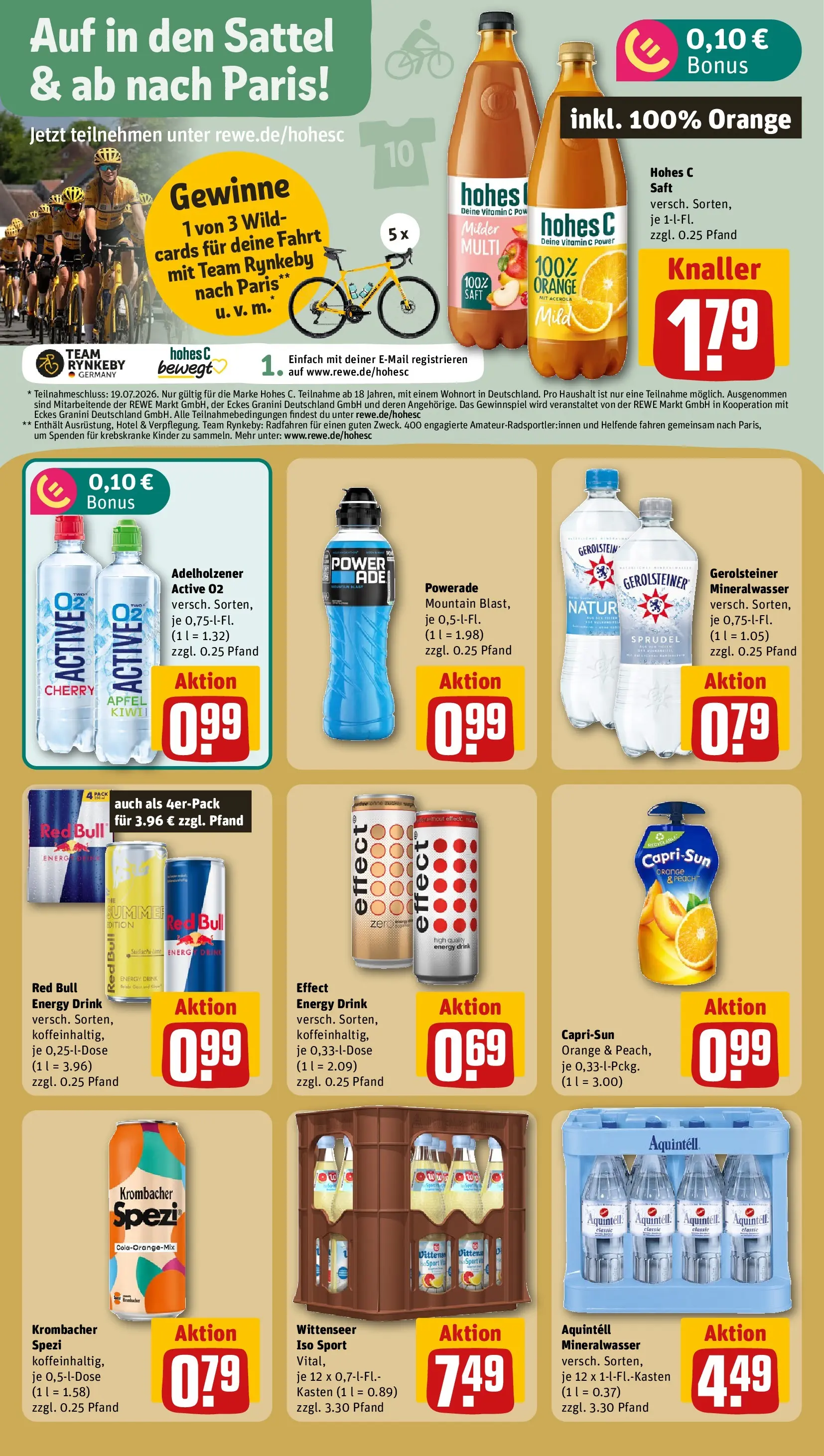 REWE Prospekt ab 13.07.2026 zum Blättern » Angebote | Seite: 18 | Produkte: Red bull, Adelholzener, Mineralwasser, Gerolsteiner