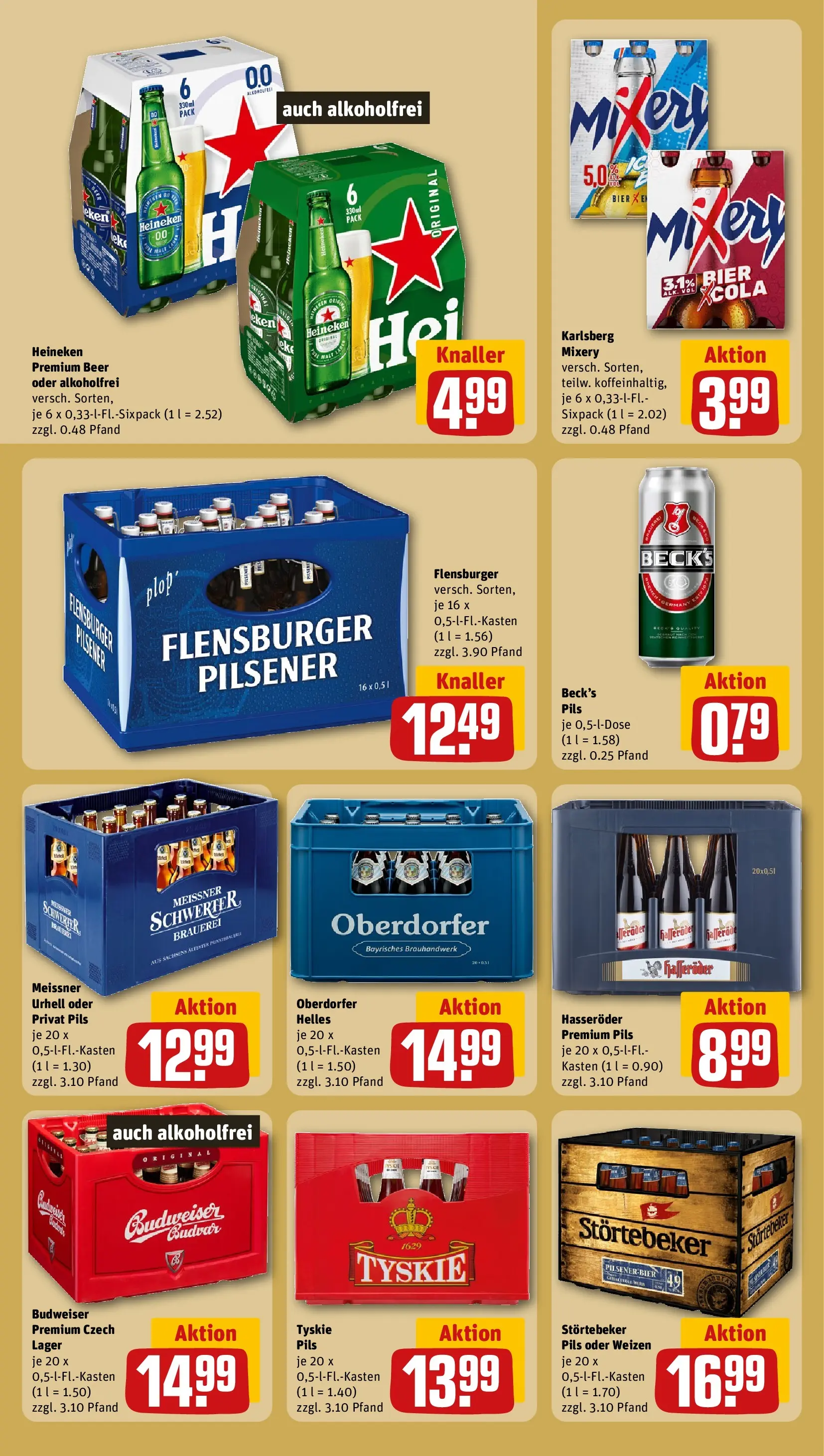 REWE Prospekt ab 13.07.2026 zum Blättern » Angebote | Seite: 19 | Produkte: Bier, Heineken, Budweiser, Mixery