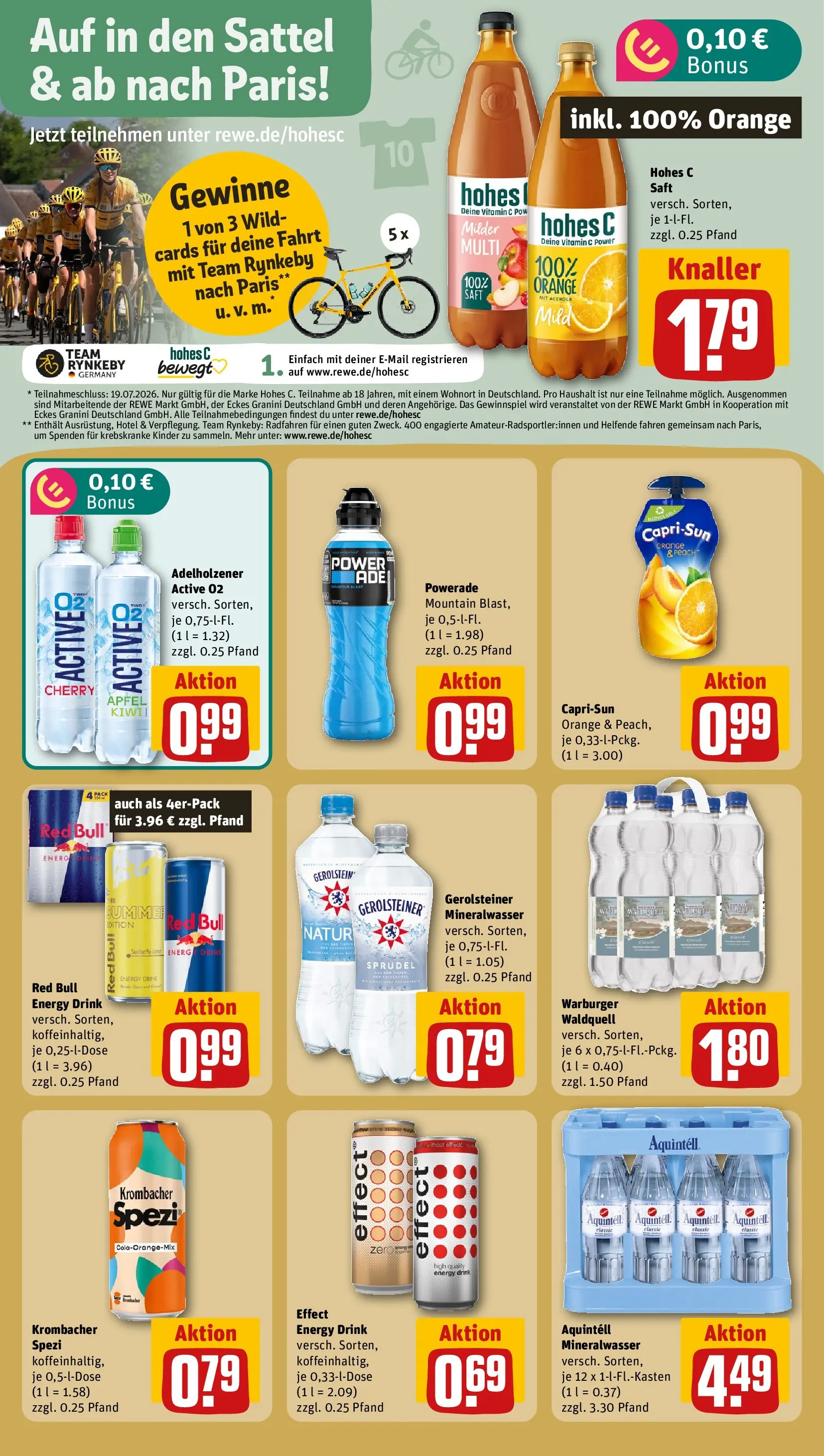 REWE Prospekt ab 13.07.2026 zum Blättern » Angebote | Seite: 16 | Produkte: Adelholzener, Granini, Krombacher, Hohes c