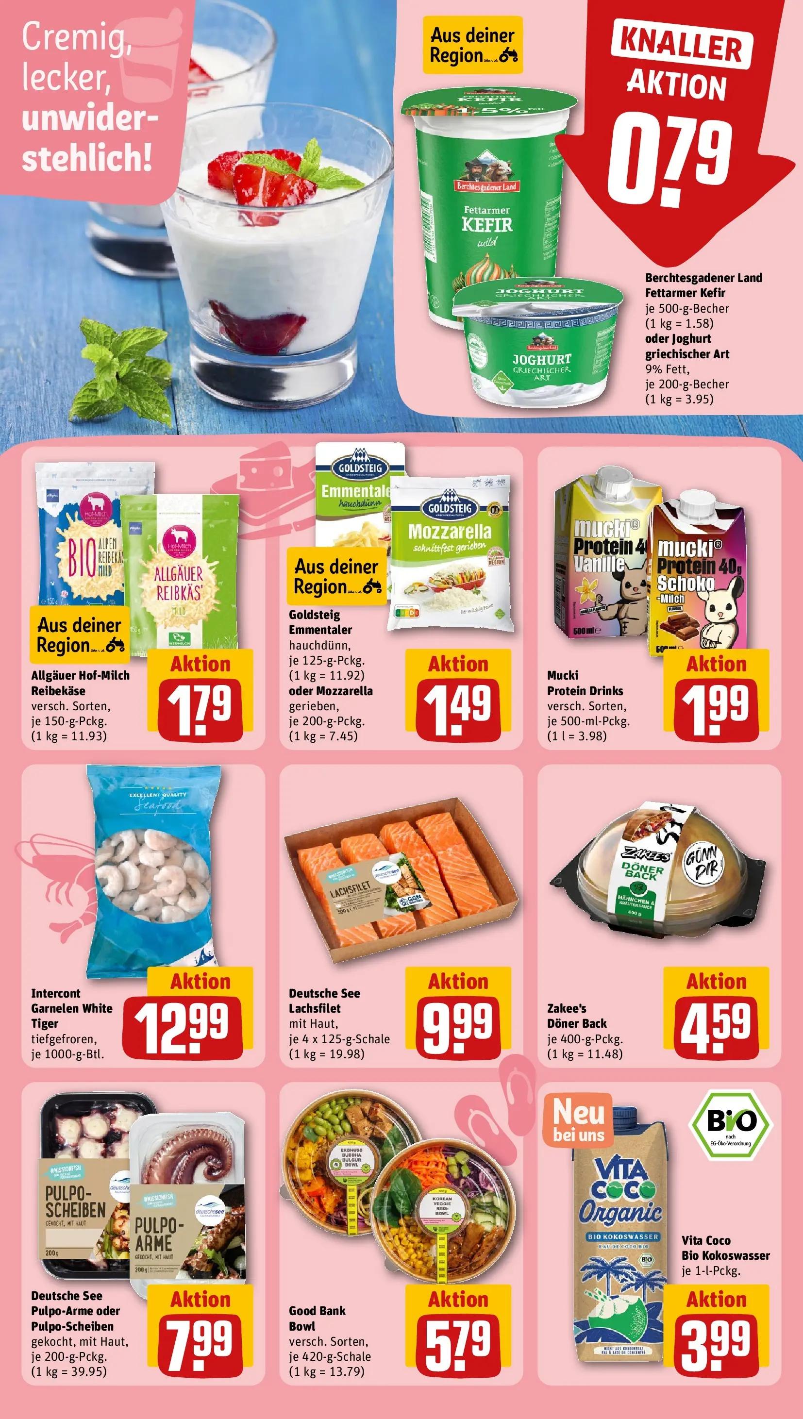REWE Prospekt ab 13.07.2026 zum Blättern » Angebote | Seite: 15 | Produkte: Kefir, Milch, Joghurt, Mozzarella