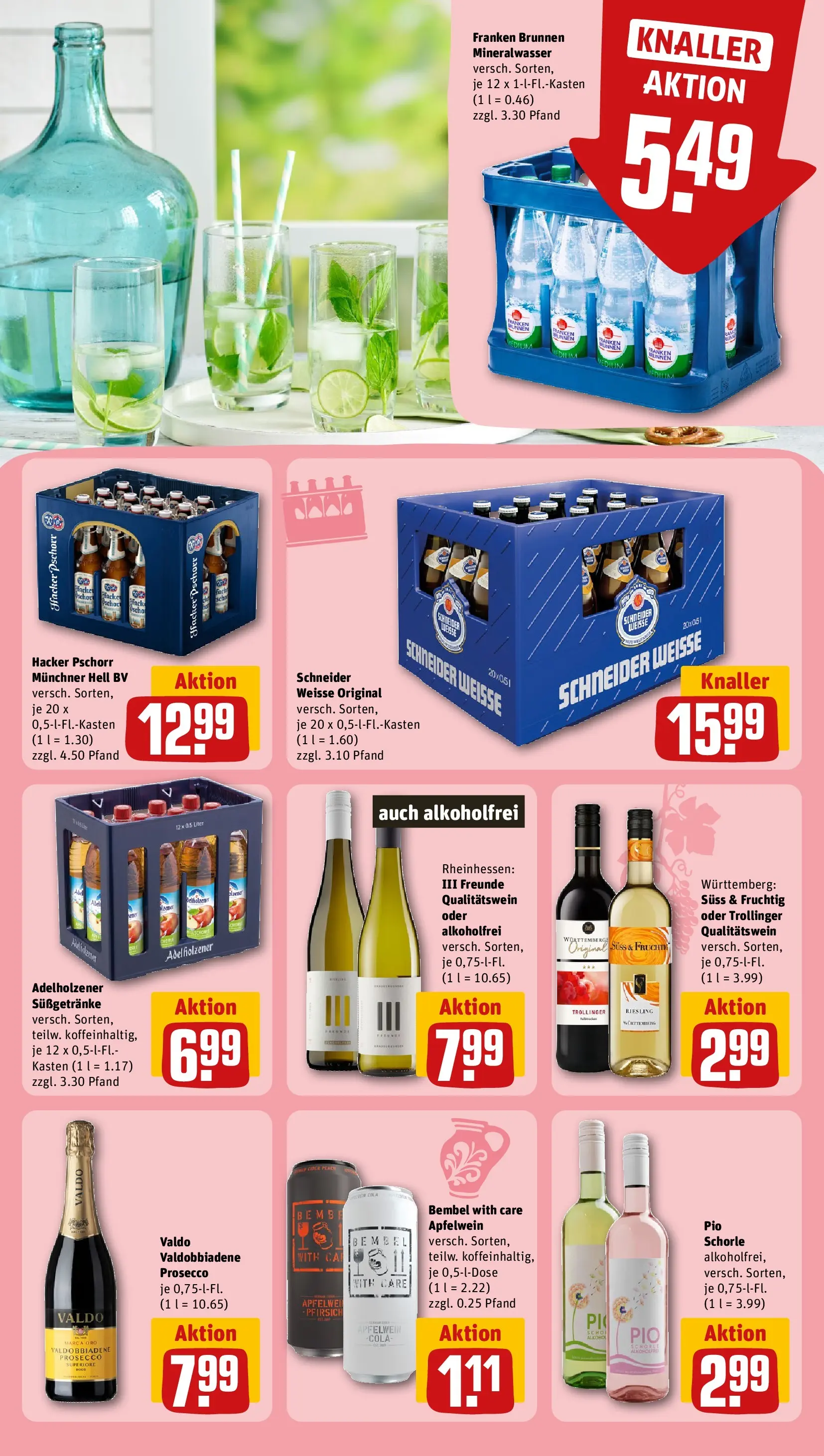 REWE Prospekt ab 13.07.2026 zum Blättern » Angebote | Seite: 17 | Produkte: Cola, Adelholzener, Mineralwasser, Prosecco