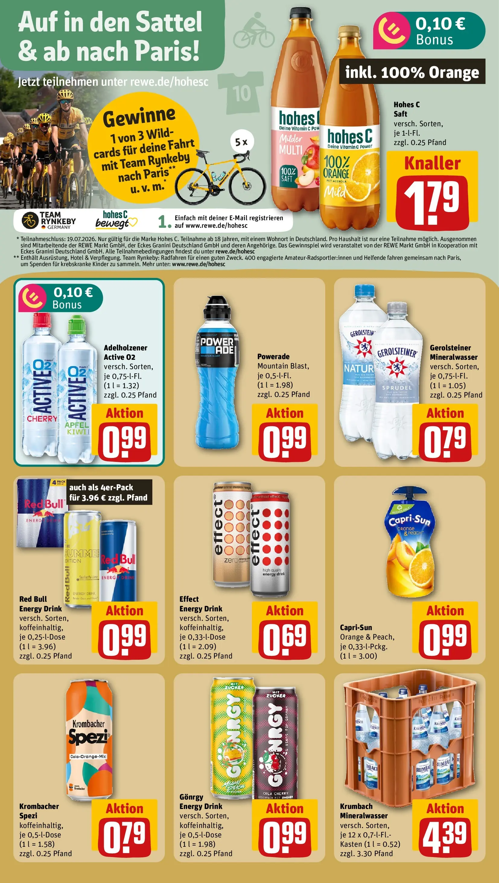 REWE Prospekt ab 13.07.2026 zum Blättern » Angebote | Seite: 18 | Produkte: Mineralwasser, Zucker, Granini, Krombacher