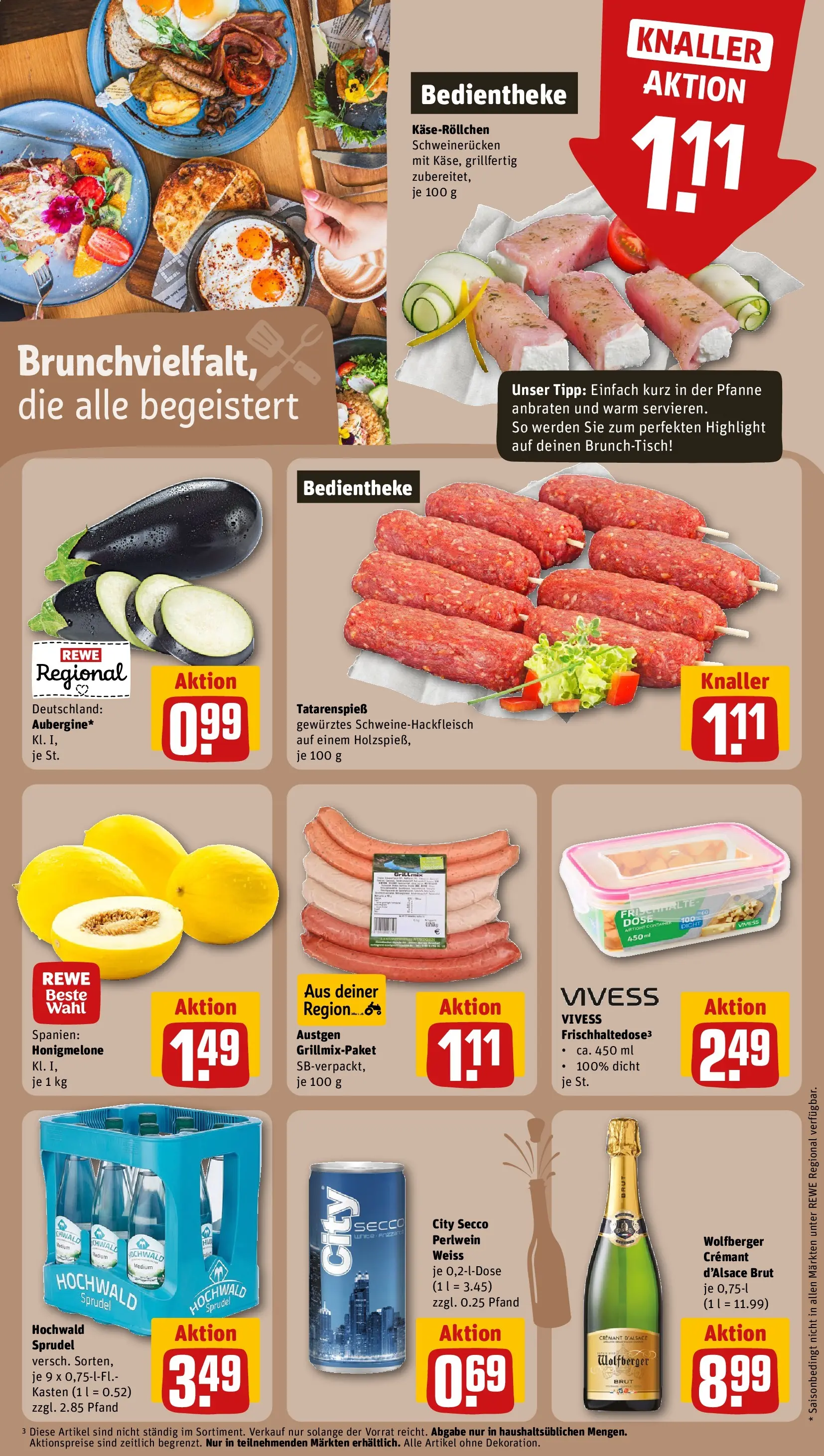 REWE Prospekt ab 13.07.2026 zum Blättern » Angebote | Seite: 16 | Produkte: Honigmelone, Schweinerucken