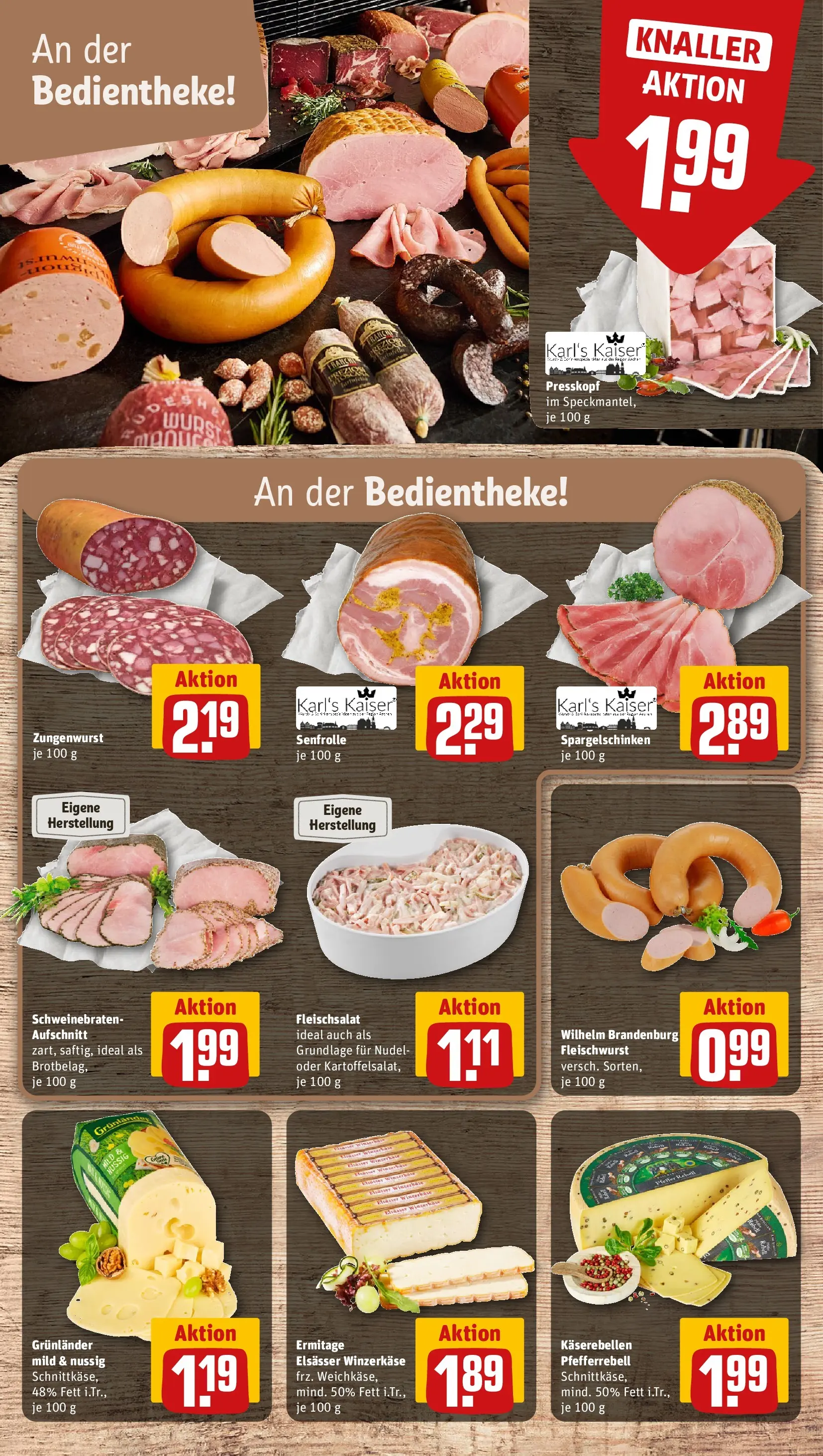 REWE Prospekt ab 13.07.2026 zum Blättern » Angebote | Seite: 9 | Produkte: Grunlander, Wurst
