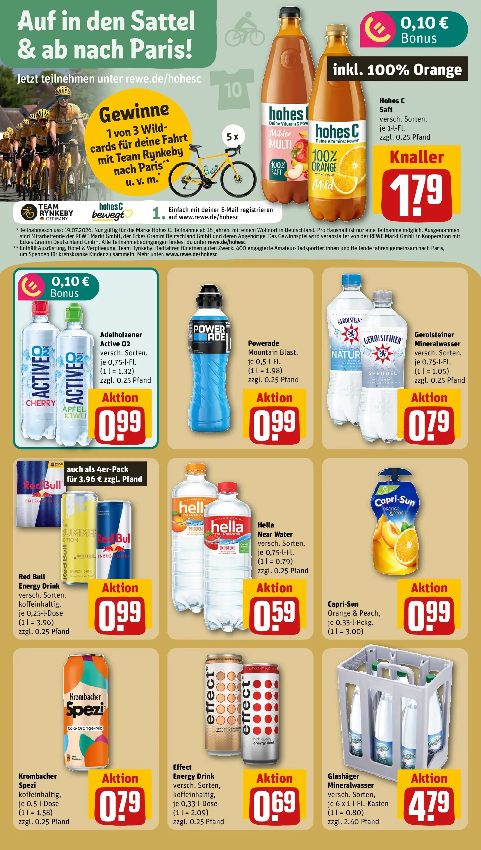 REWE Prospekt ab 13.07.2026 zum Blättern » Angebote | Seite: 20 | Produkte: Red bull, Hella, Pfirsich, Granini